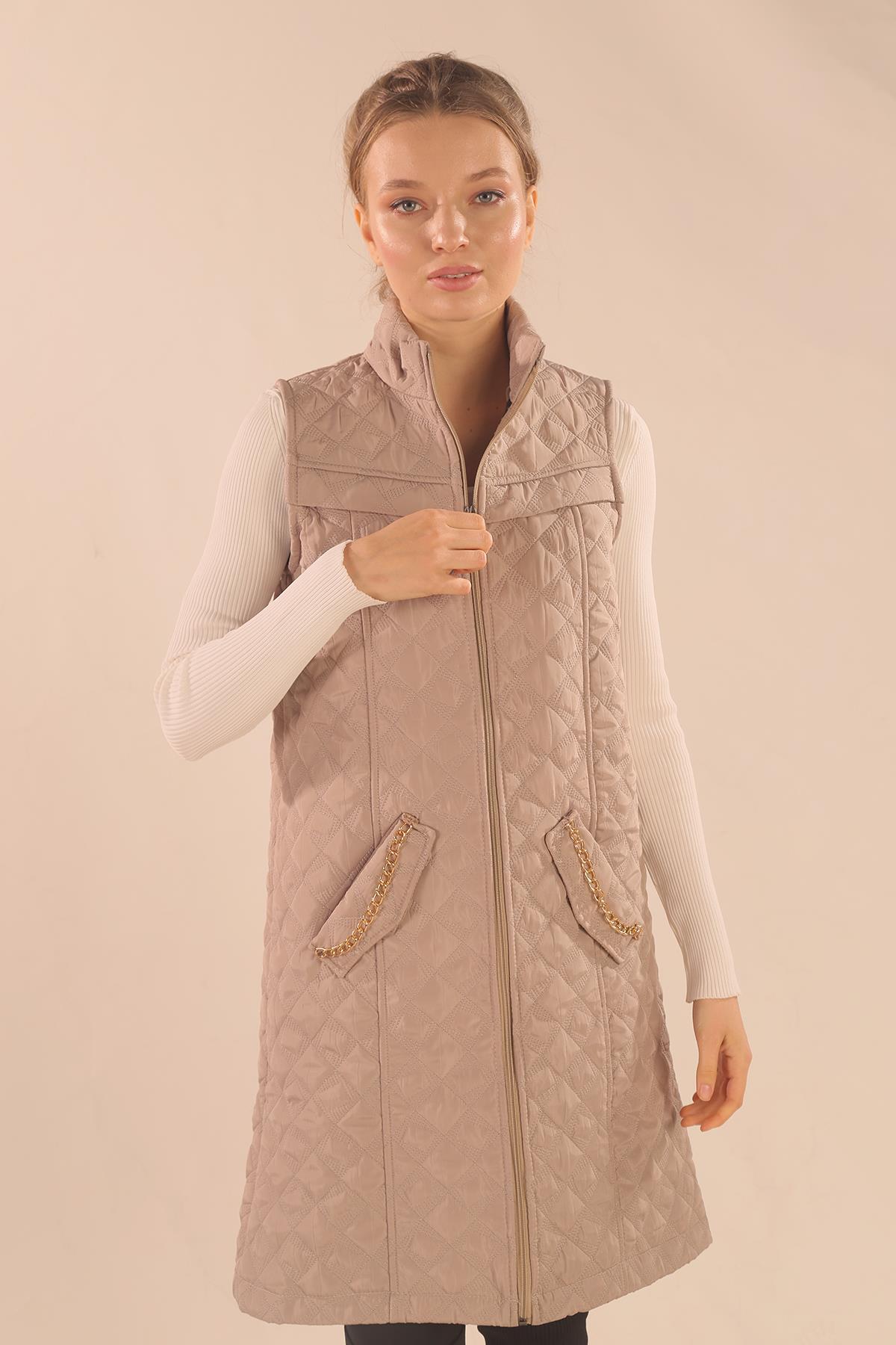 9525 Cep Zincir Detay Yelek Taş - 6