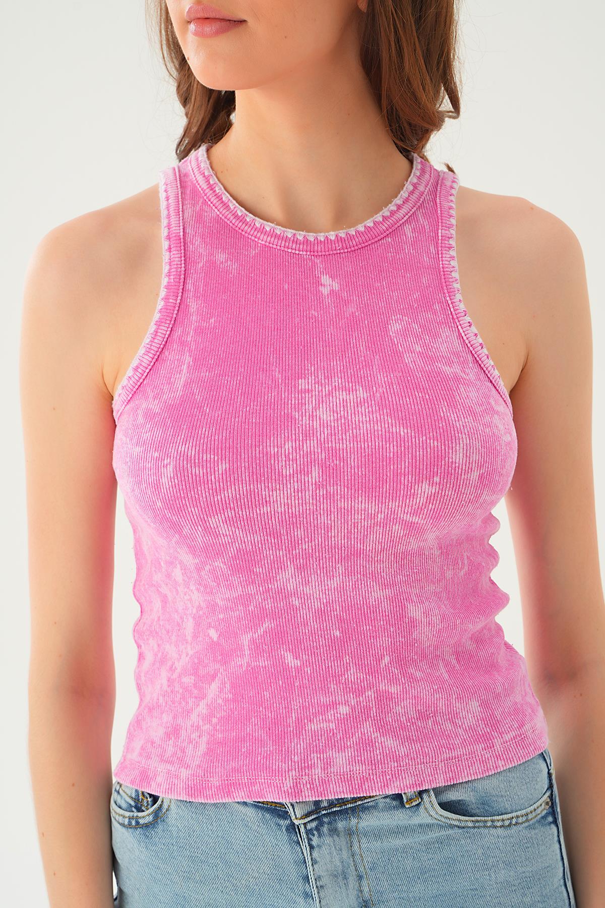 Pembe Yıkamalı Atlet 966 - 6