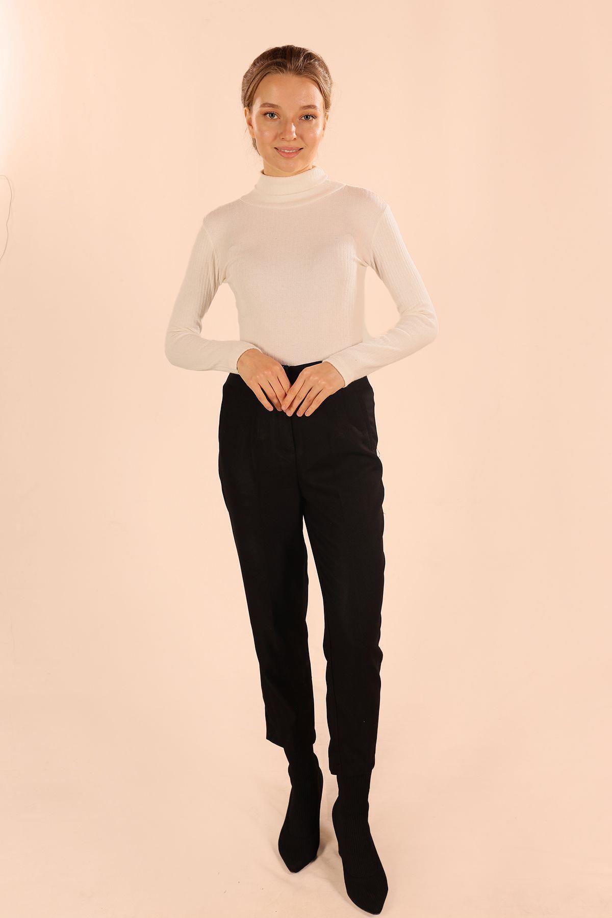 Ekru Balıkçı Yaka Bluz 9902 - 5