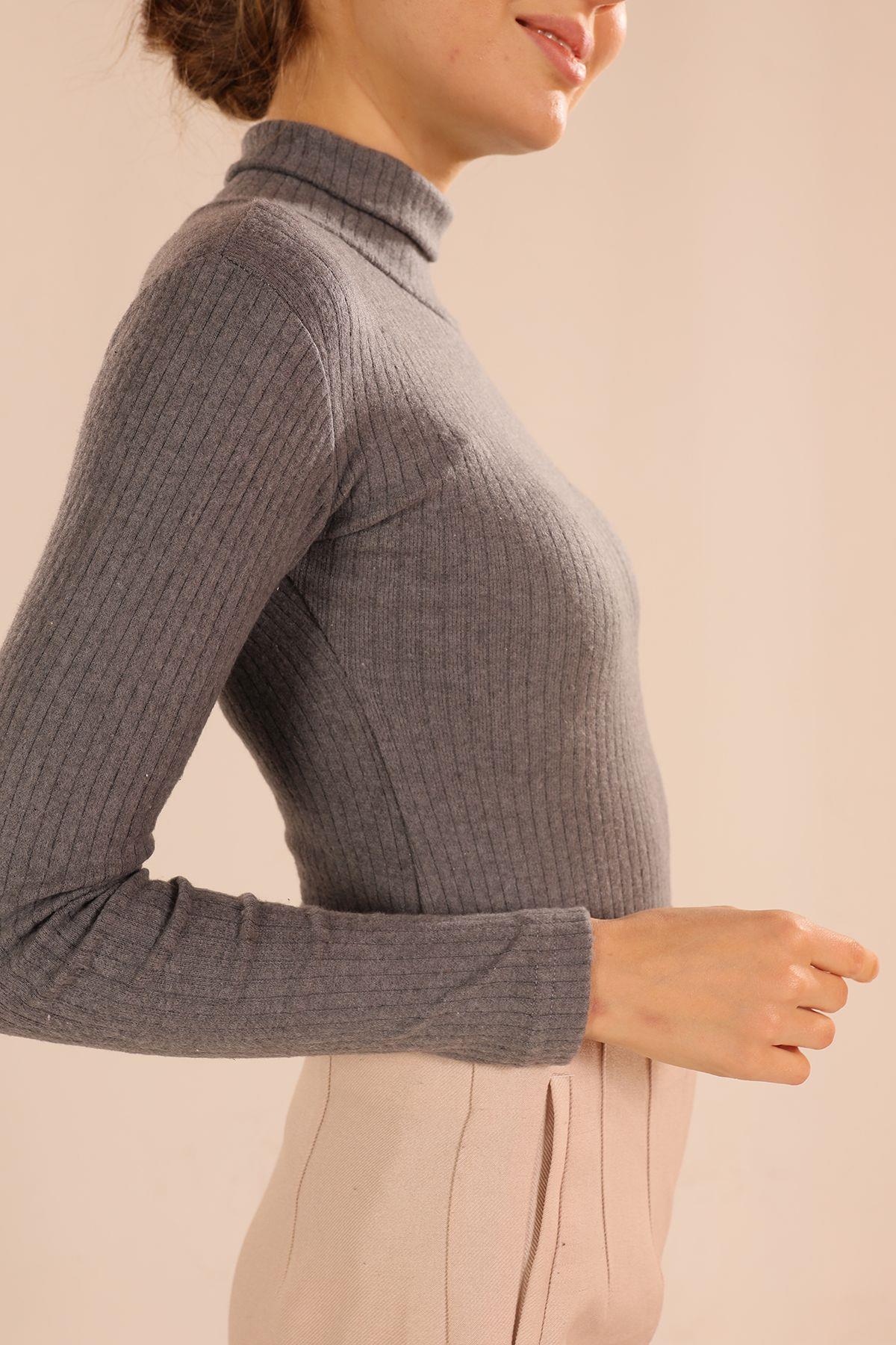 Füme Balıkçı Yaka Bluz 9902 - 3