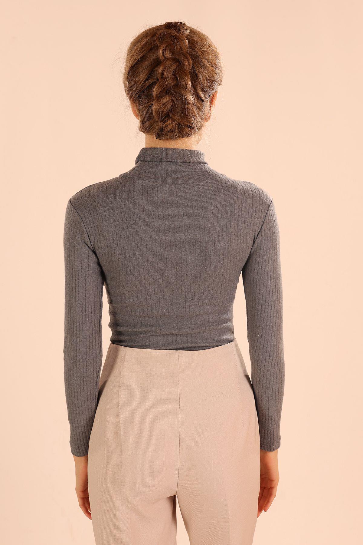 Füme Balıkçı Yaka Bluz 9902 - 4