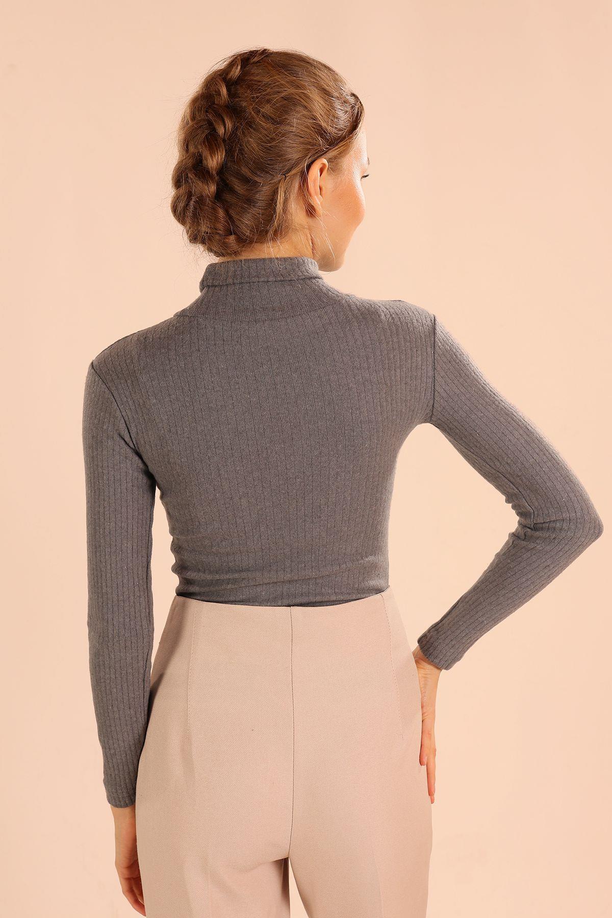 Füme Balıkçı Yaka Bluz 9902 - 5