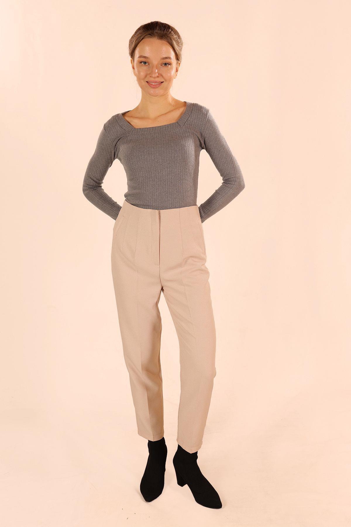 Füme Kare Yaka Bluz 9903 - 8