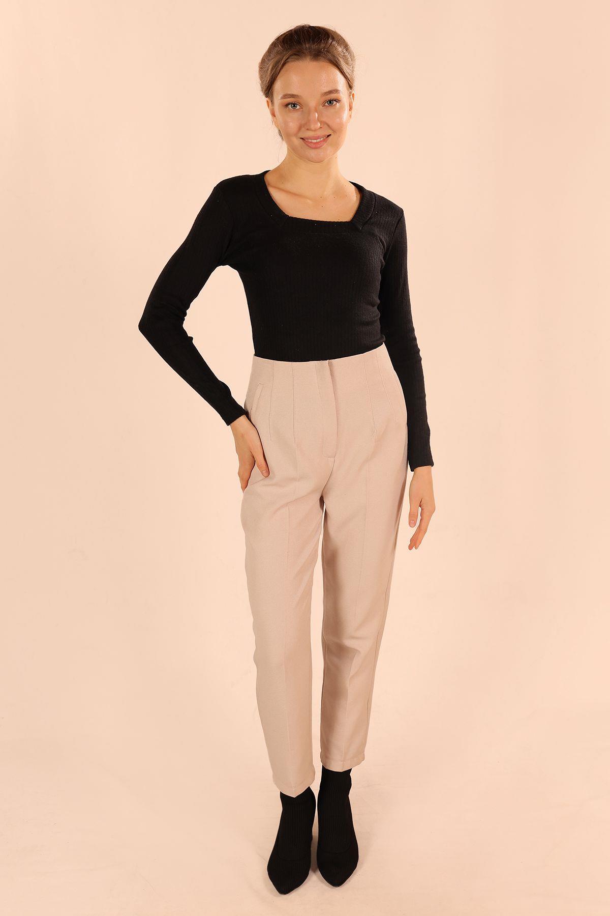 9903 Kare Yaka Bluz Siyah - 6