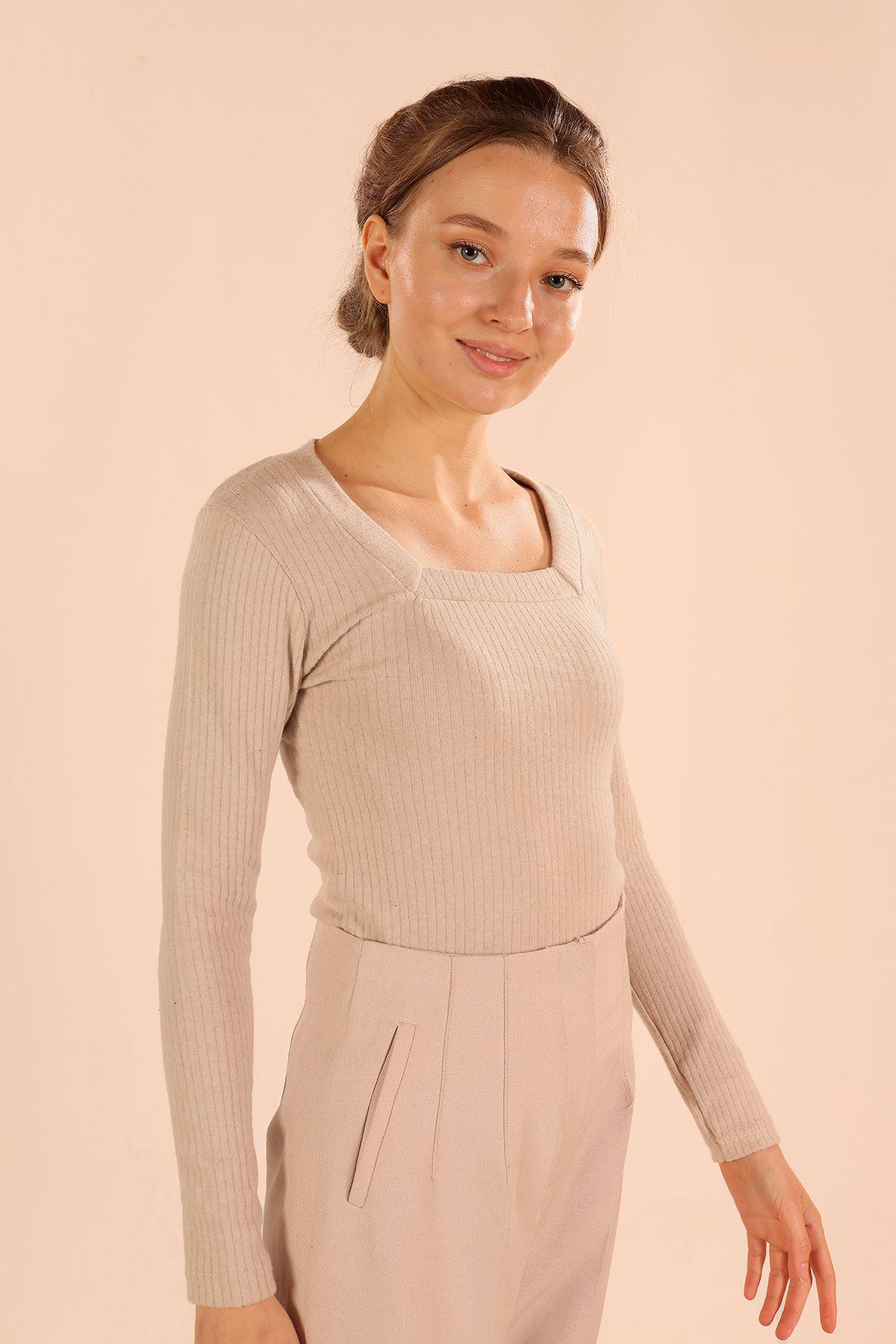 Taş Kare Yaka Bluz 9903 - 2