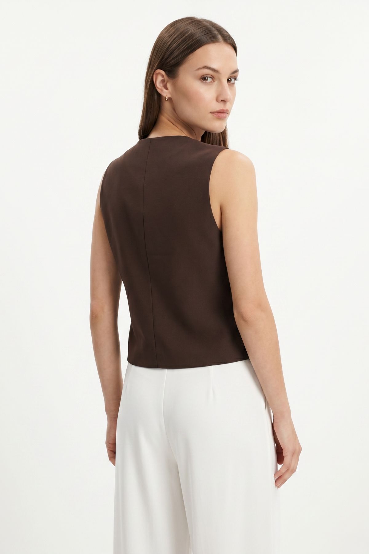 Acı Kahve Aksesuar Detaylı Yelek 8371A - RAYS