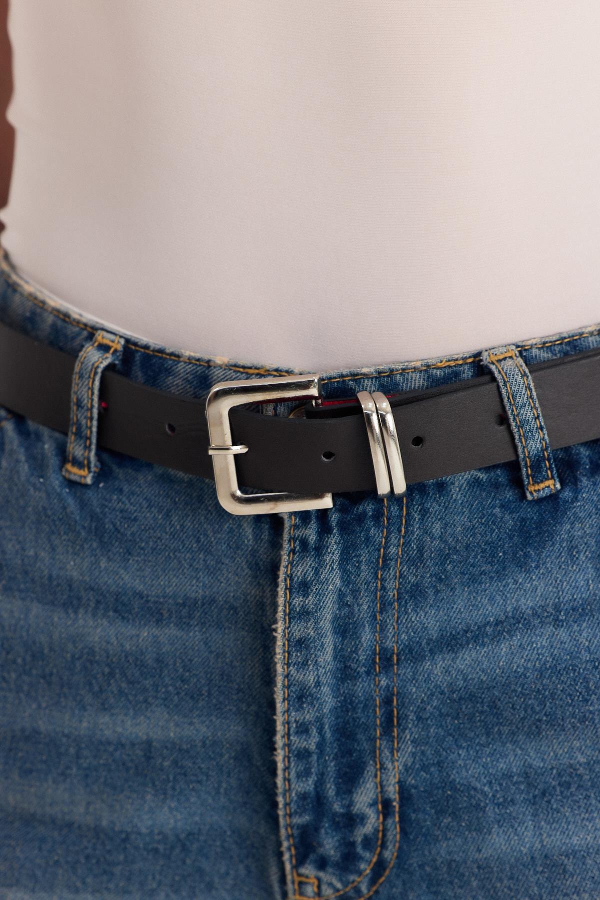 Acı Kahve Gümüş Toka Detay Kemer 417 - 7