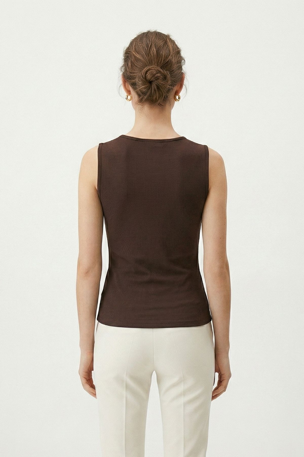 Acı Kahve Sıfır Ko Aksesuarlı Bluz 2303 - RAYS