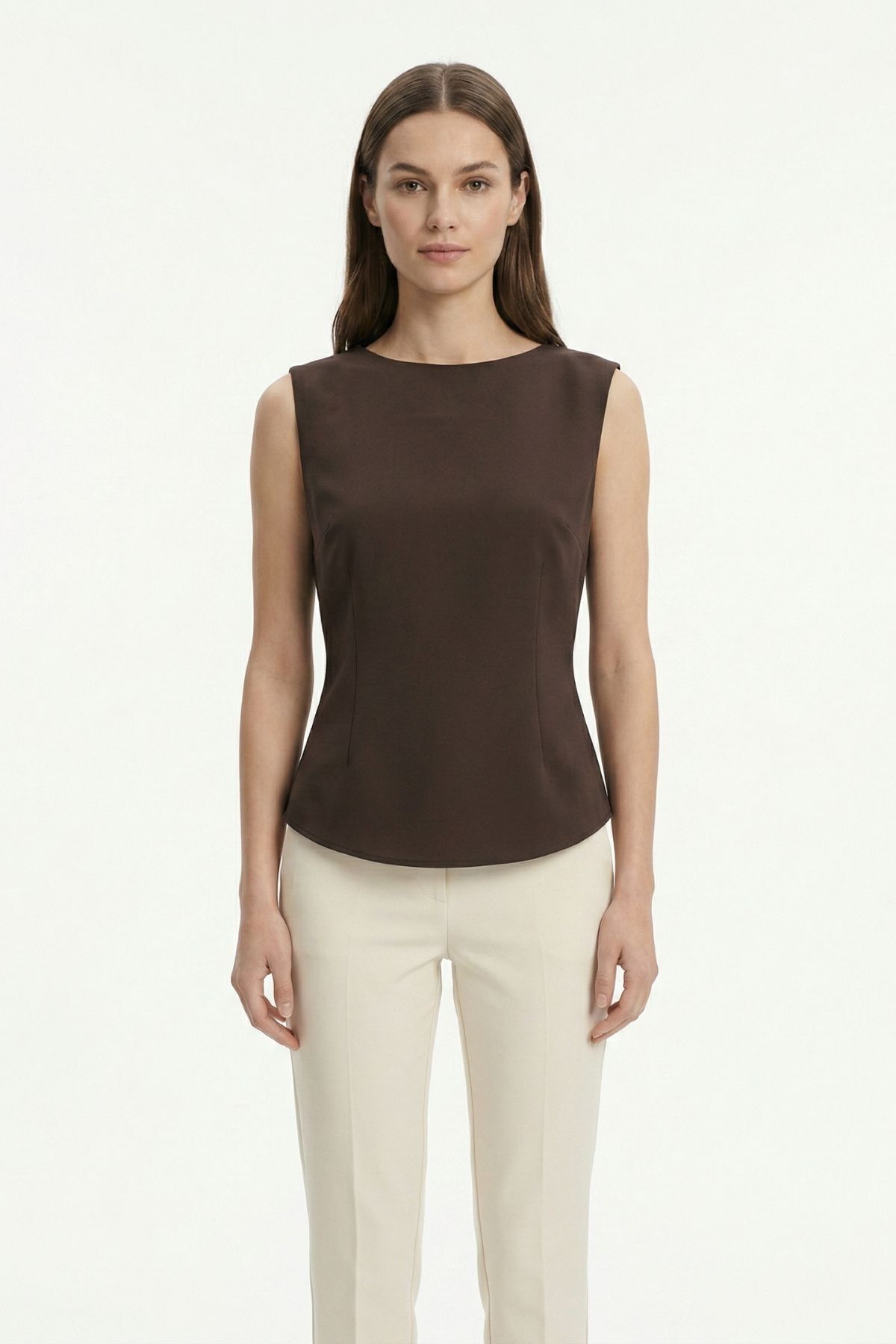 Acı Kahve Vatkalı Bisiklet Yaka Bluz 2820 - RAYS