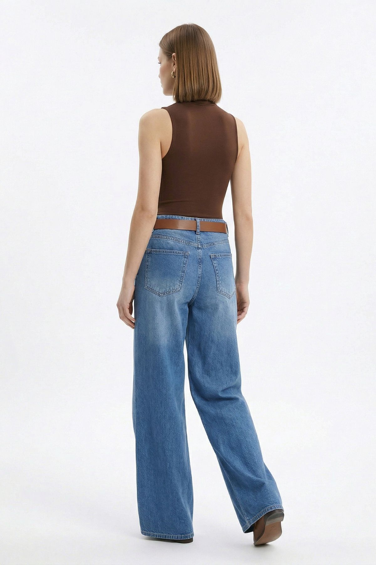 Açık Mavi Yan Cepli Palazzo Jean 3079-1 - RAYS