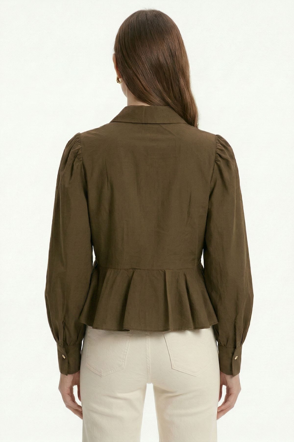 Ada Çayı Balon Kollu Volanlı Bluz 0095 - RAYS