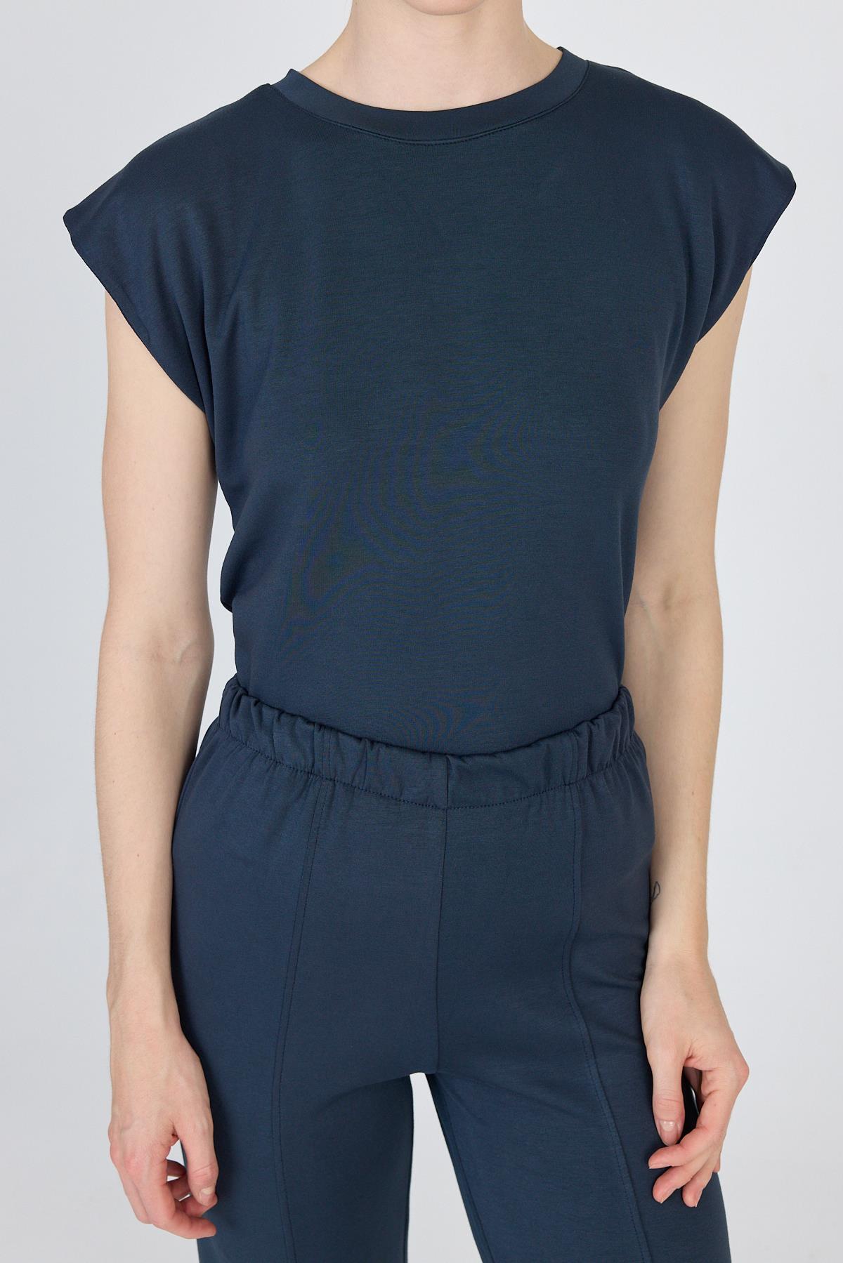 Antrasit Bisiklet Yaka İkili Tişört Pantolon Takım 1502 - 3