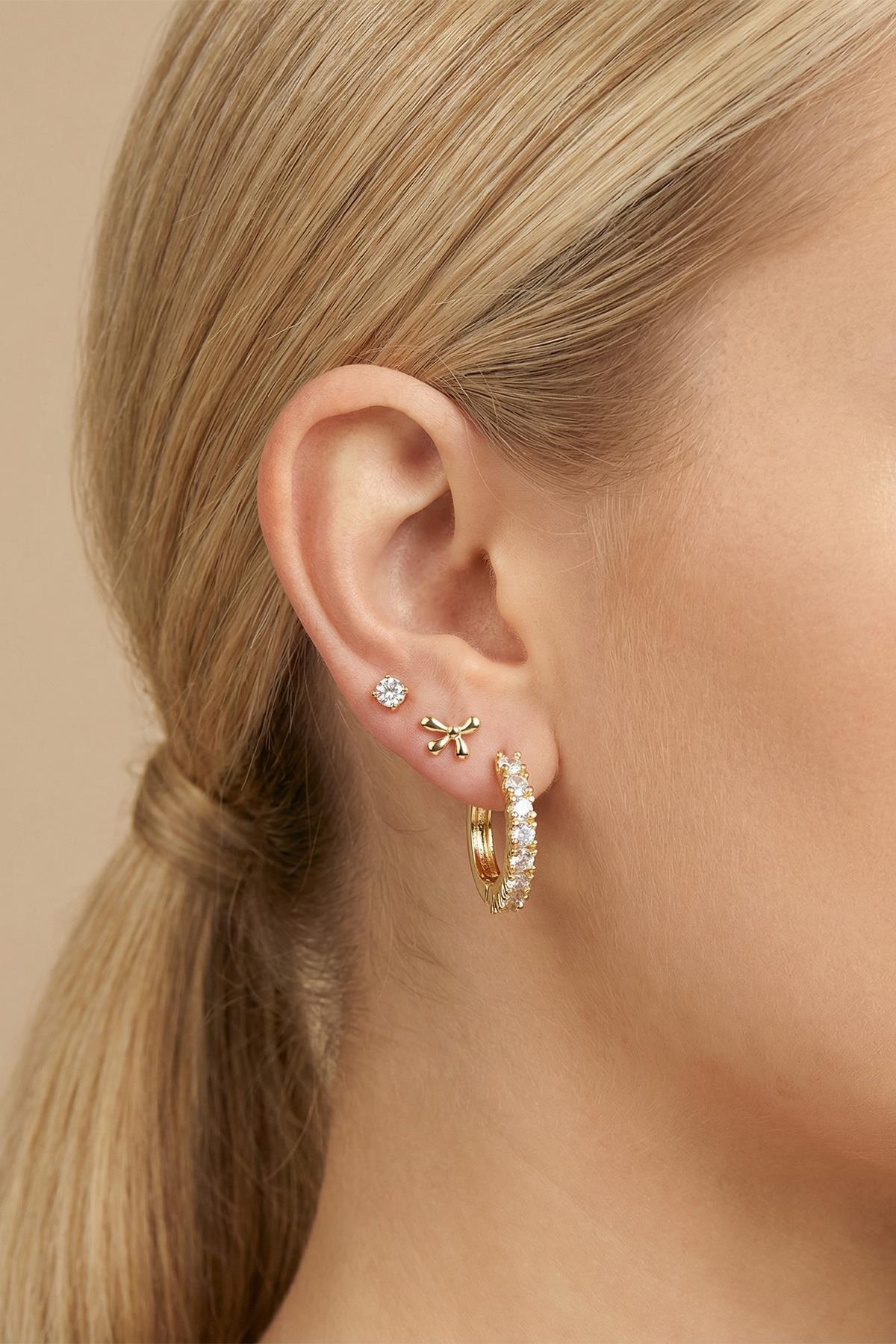 Ay-Yıldız Figürlü Çoklu Küpe Seti 0115 