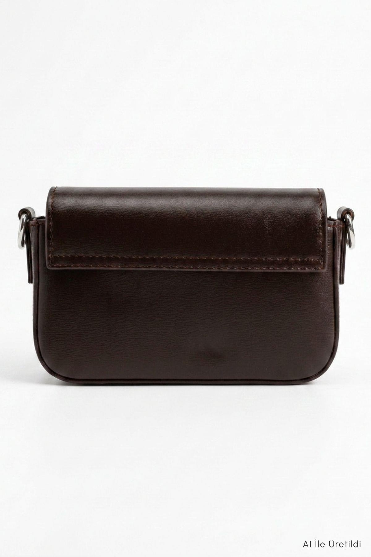 Ayarlanabilir Askılı Kadın Omuz Çanta 9333 Acı Kahve - 3