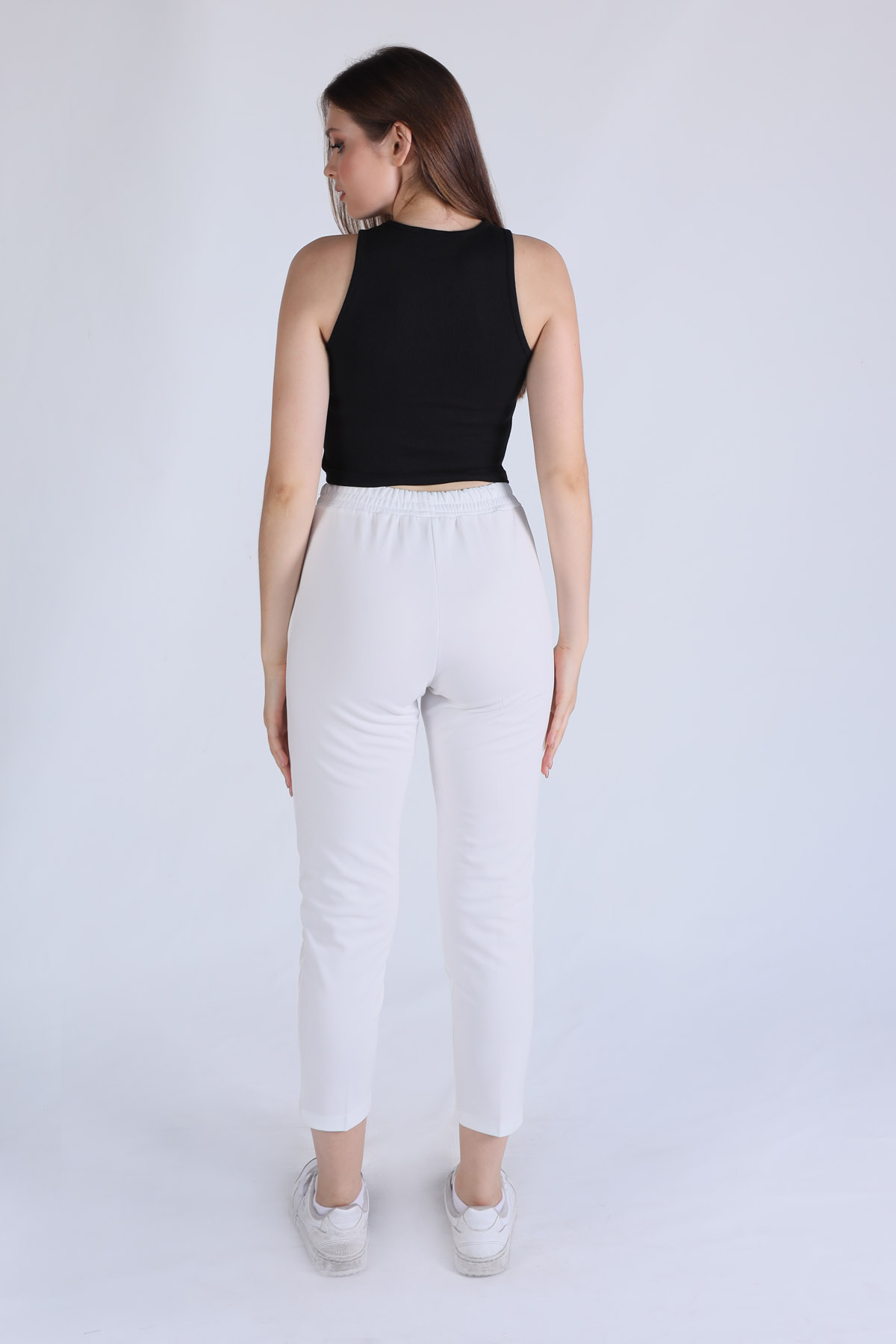 Bağcık Detay Pantolon 2119 Beyaz - 4