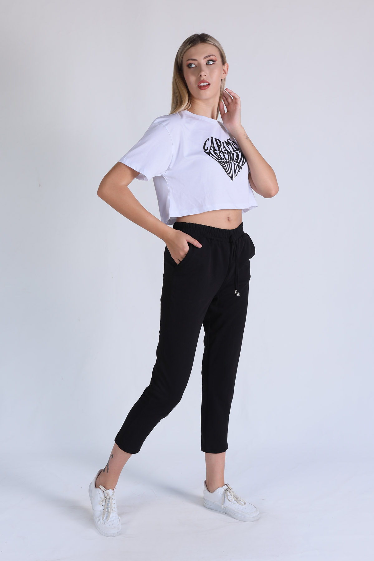 Bağcık Detay Pantolon 2119 Siyah - 4