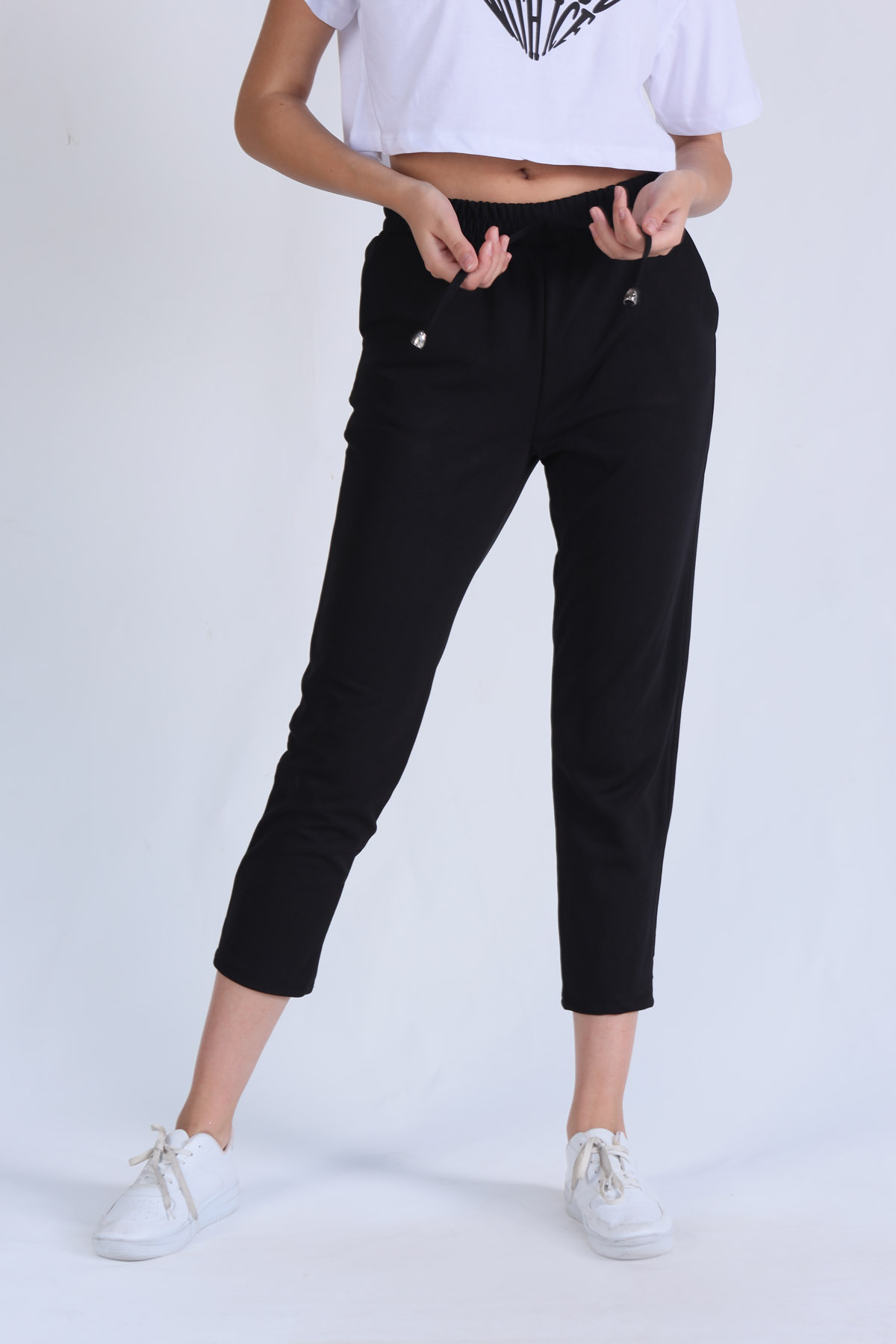 Bağcık Detay Pantolon 2119 Siyah 
