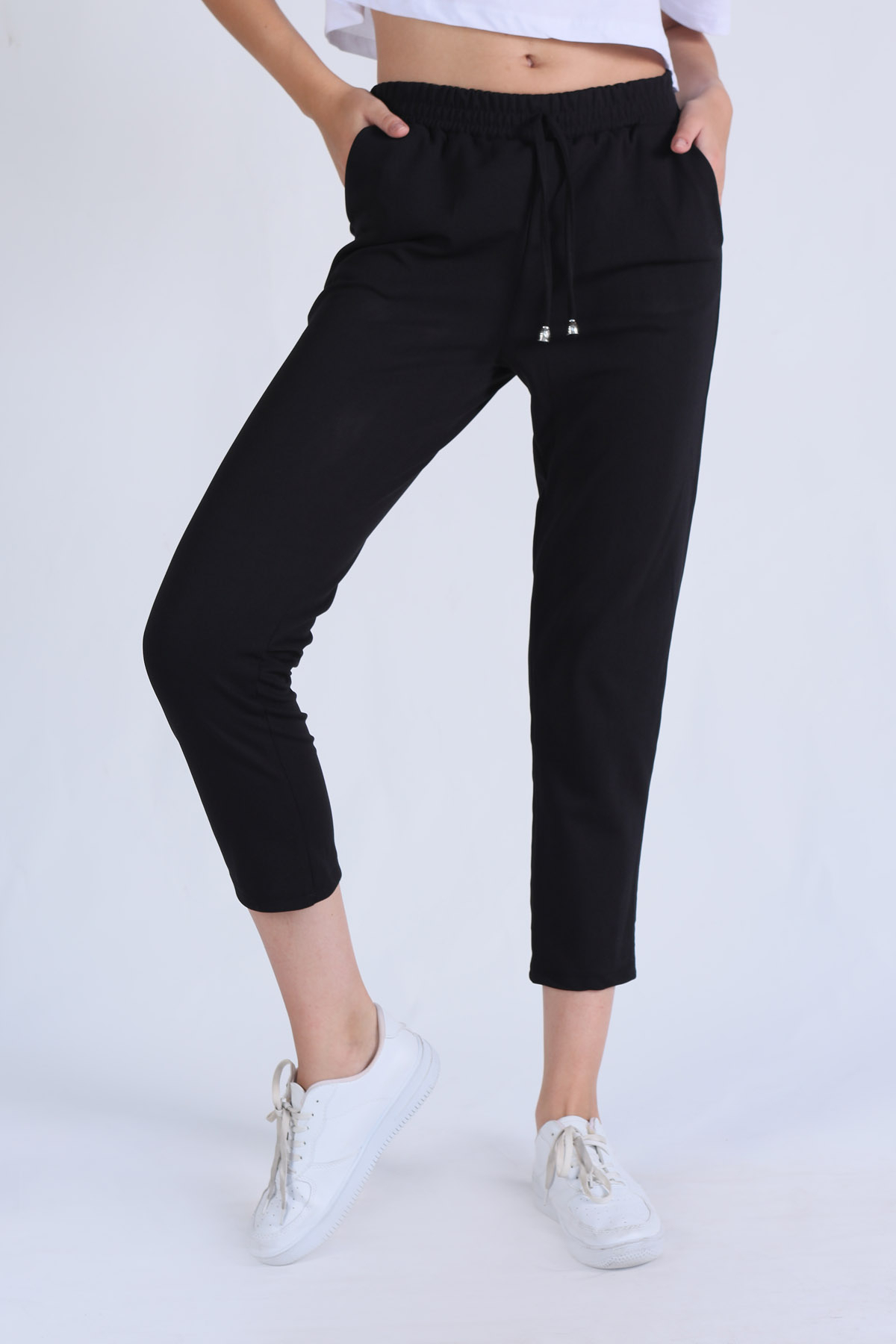 Bağcık Detay Pantolon 2119 Siyah - 2