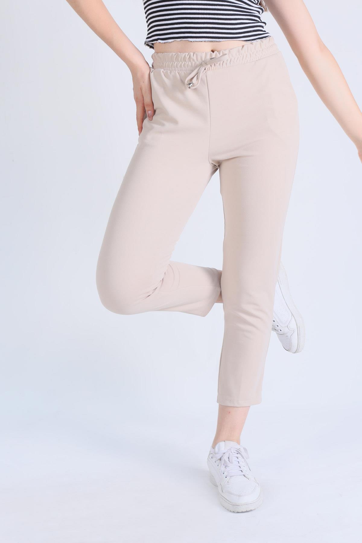 Bağcık Detay Pantolon 2119 Taş - 1