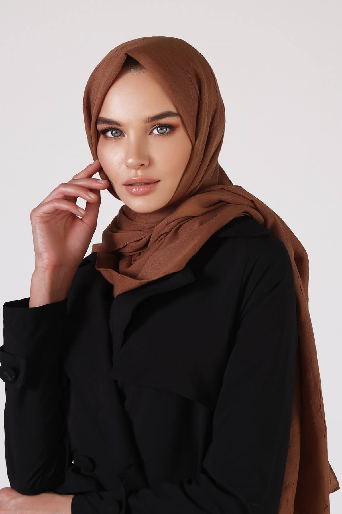 Bambu Kraş Şal - 5661 Acı Kahve - 1