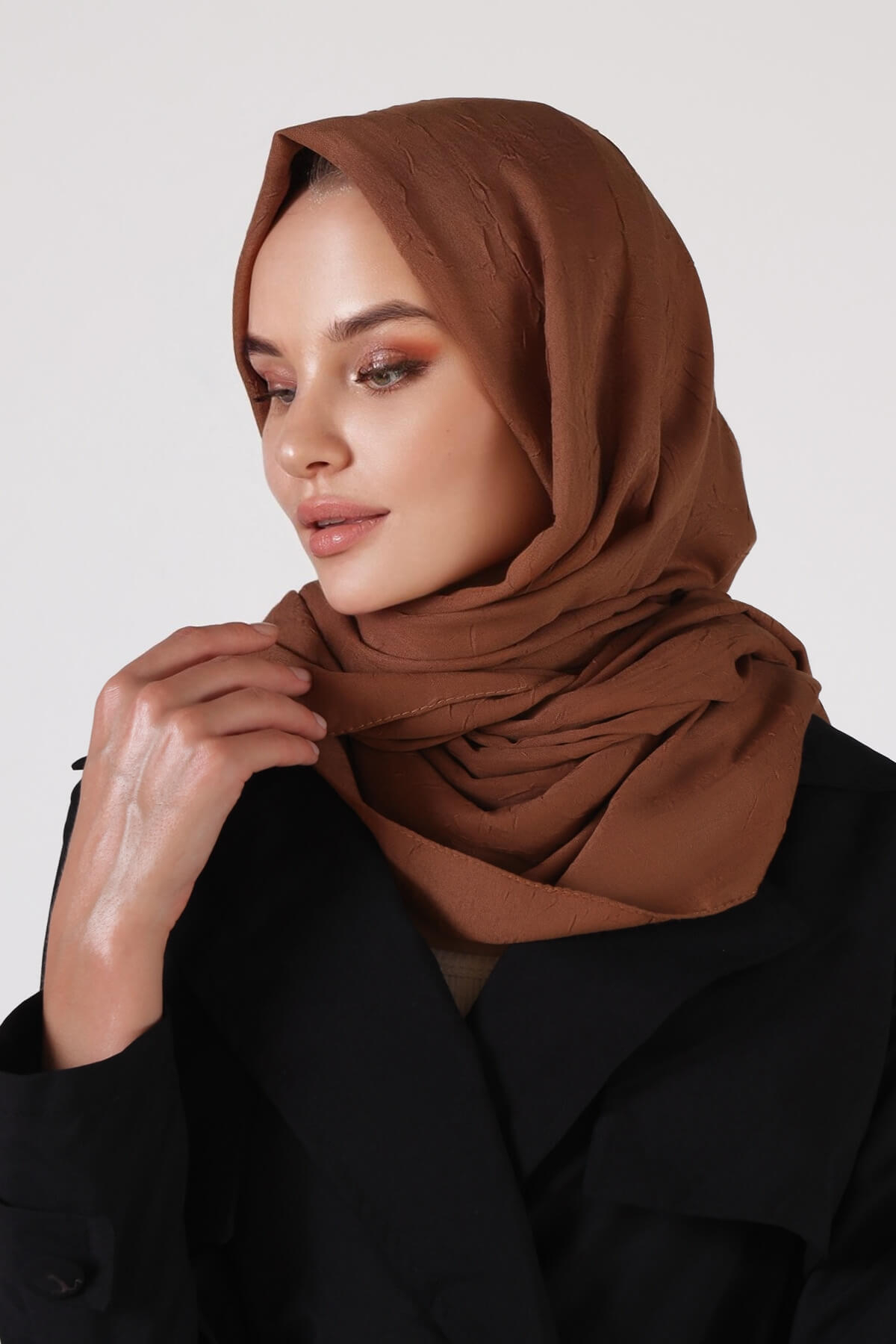 Bambu Kraş Şal - 5661 Acı Kahve - 5