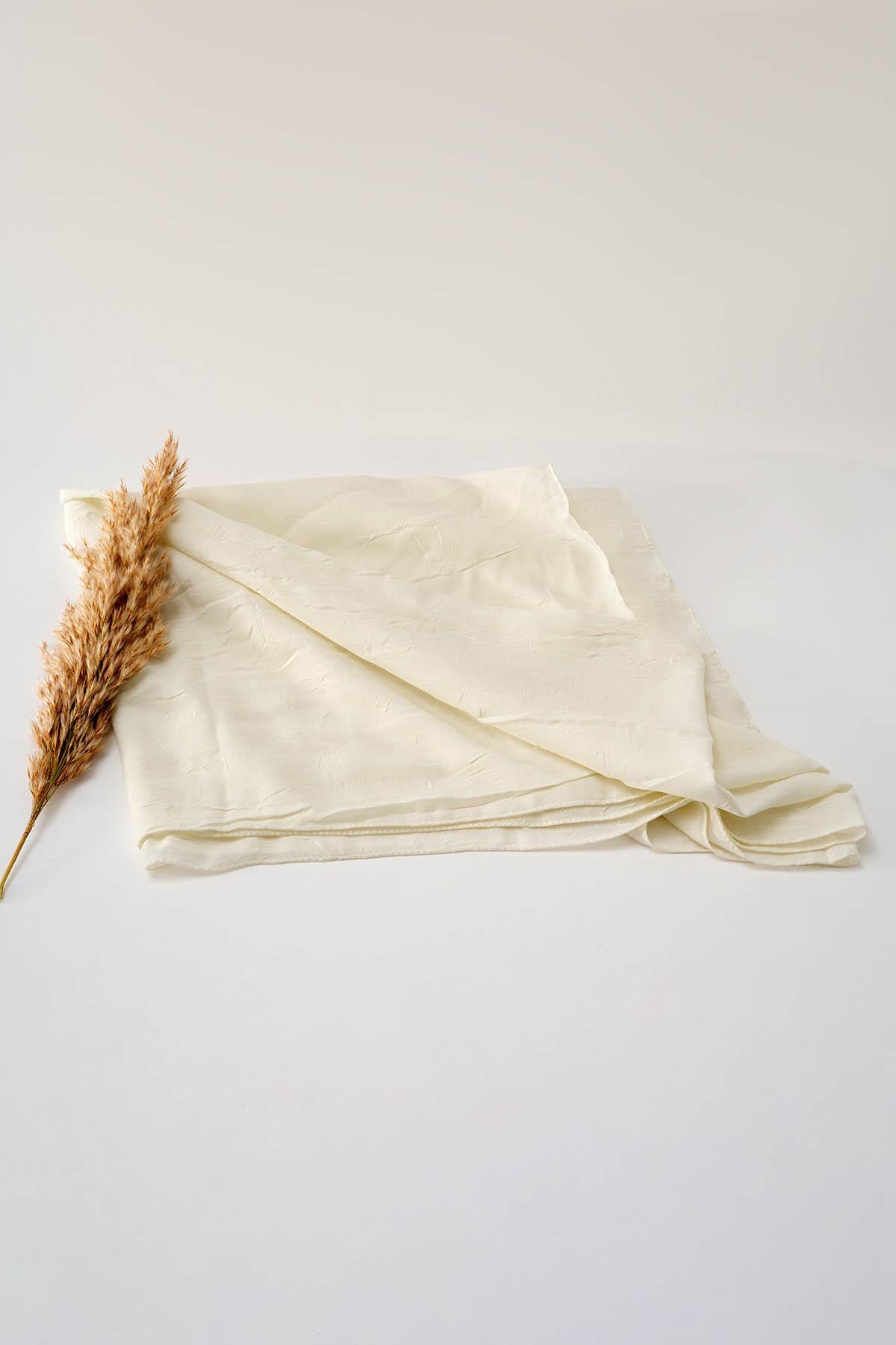 Bambu Kraş Şal - 5661 Ekru - 1