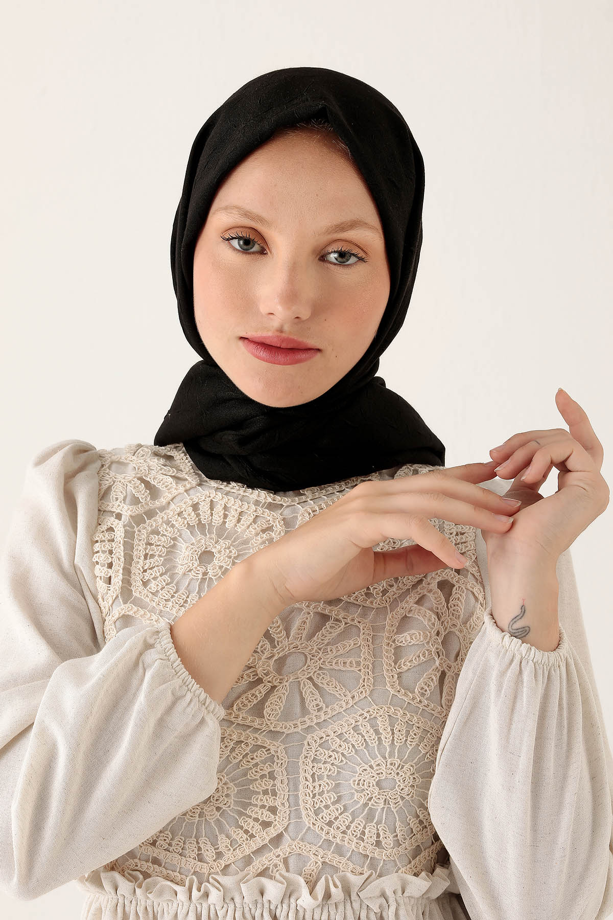 Bambu Kraş Şal - 5661 Siyah - 1