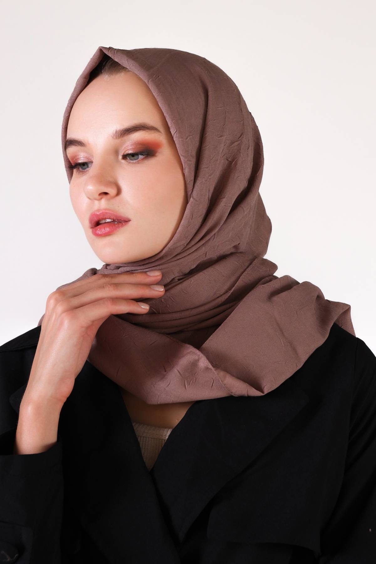 Bambu Kraş Şal - 5661 Vizon - 2