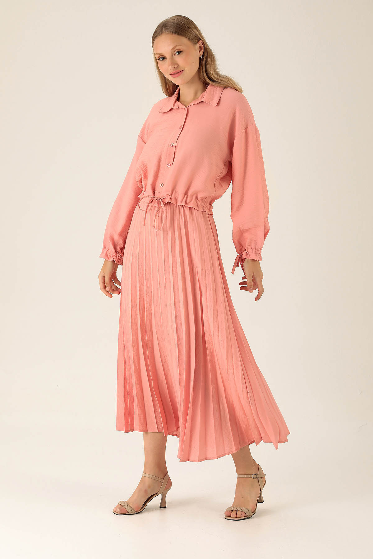 Bayan Gömlek Etek Takım - 2151 Gül - 3