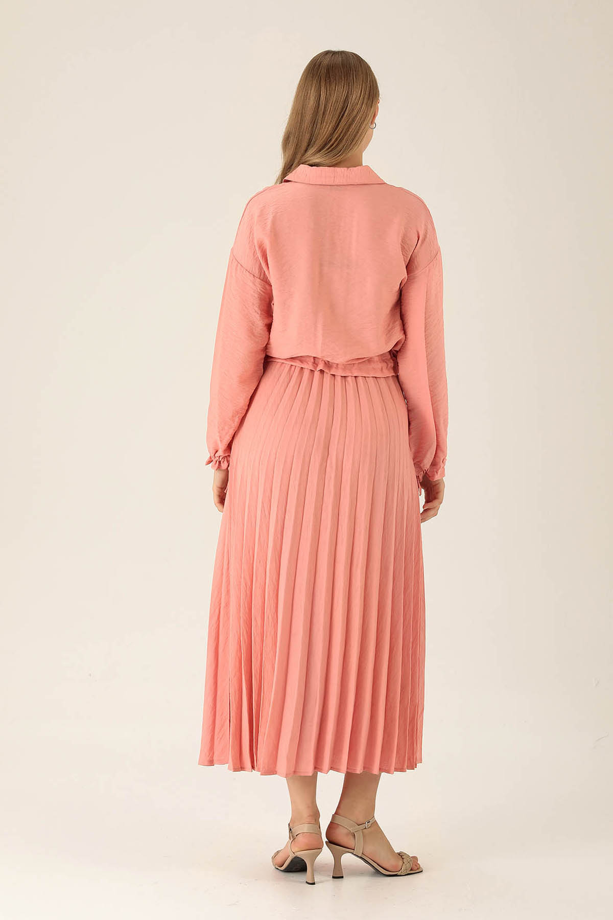 Bayan Gömlek Etek Takım - 2151 Gül - 5