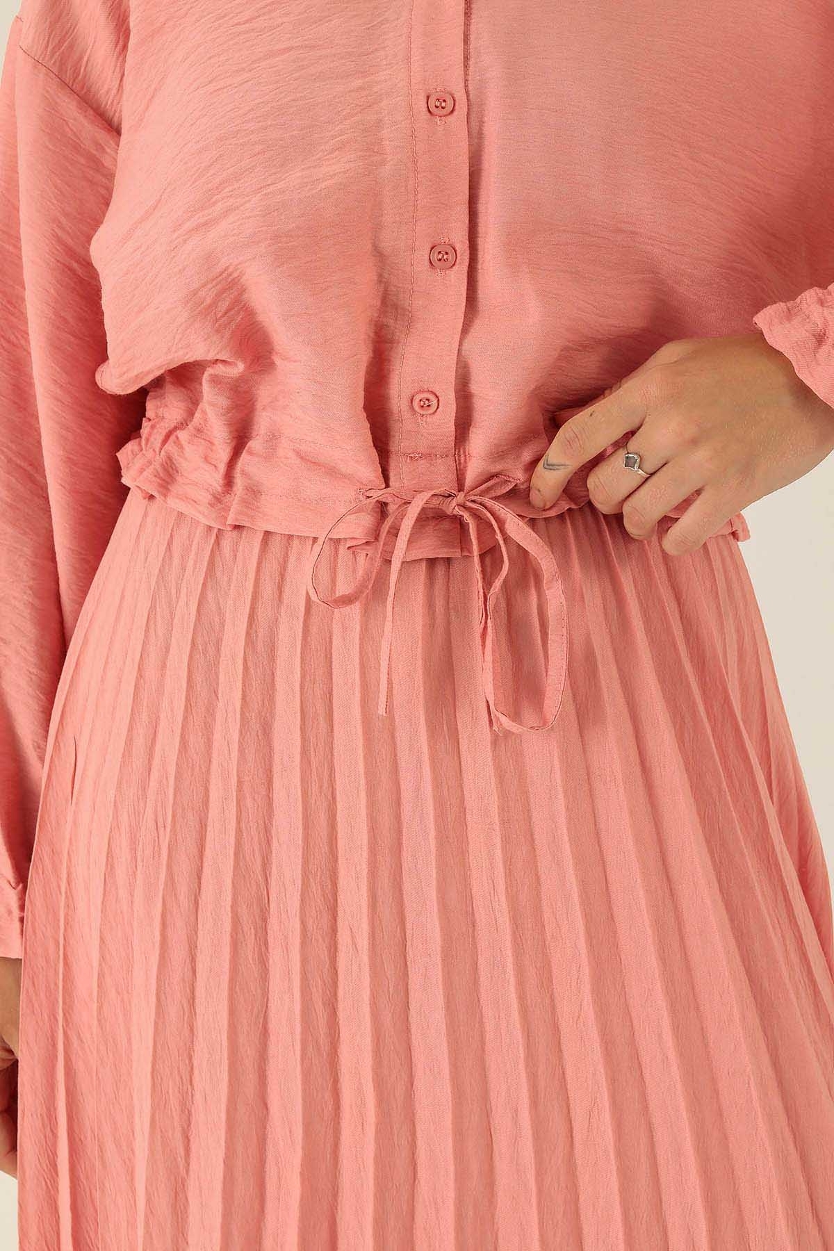 Bayan Gömlek Etek Takım - 2151 Gül - 6