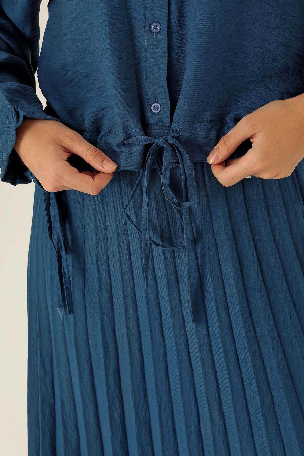 Bayan Gömlek Etek Takım - 2151 İndigo - 6