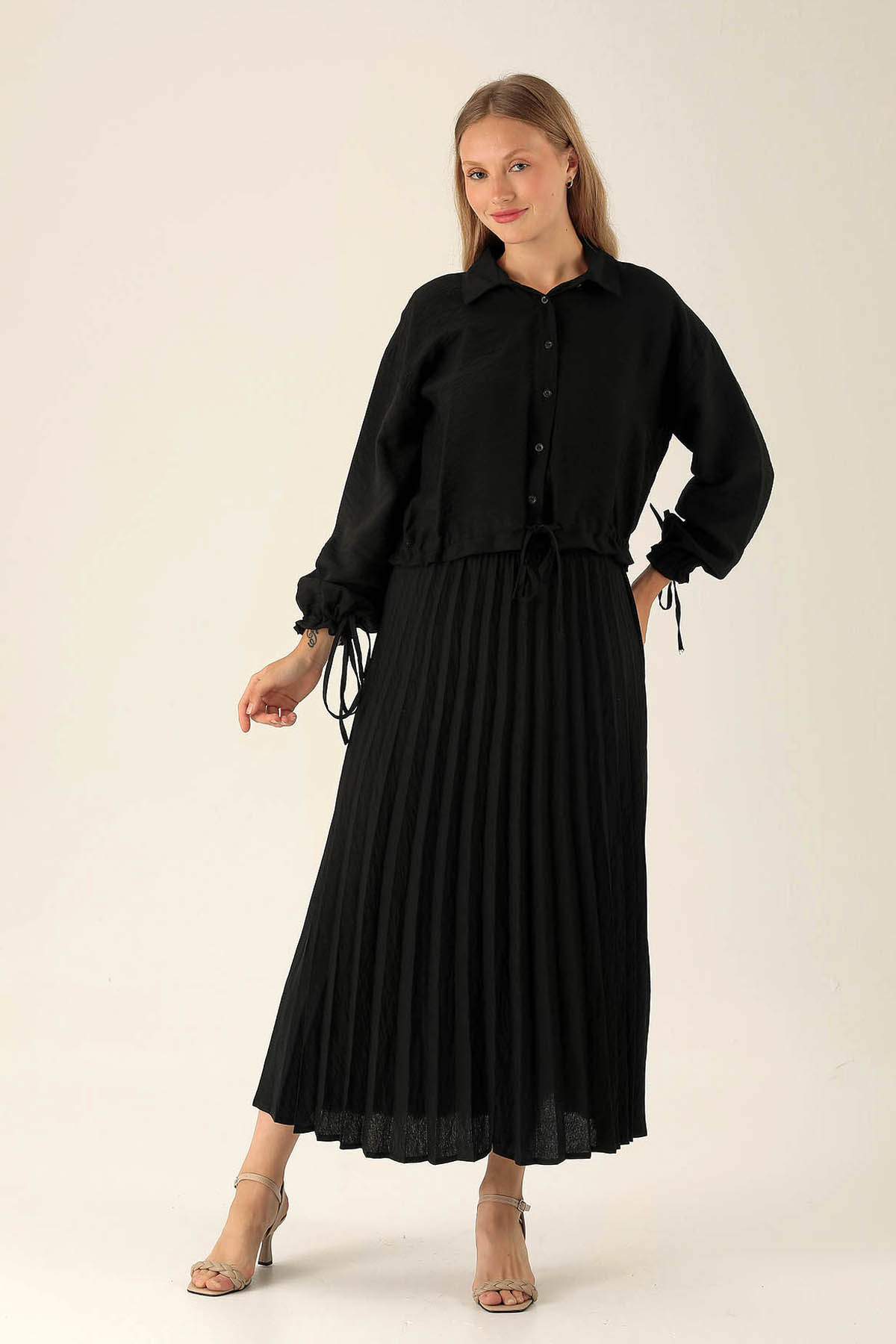 Bayan Gömlek Etek Takım - 2151 Siyah 