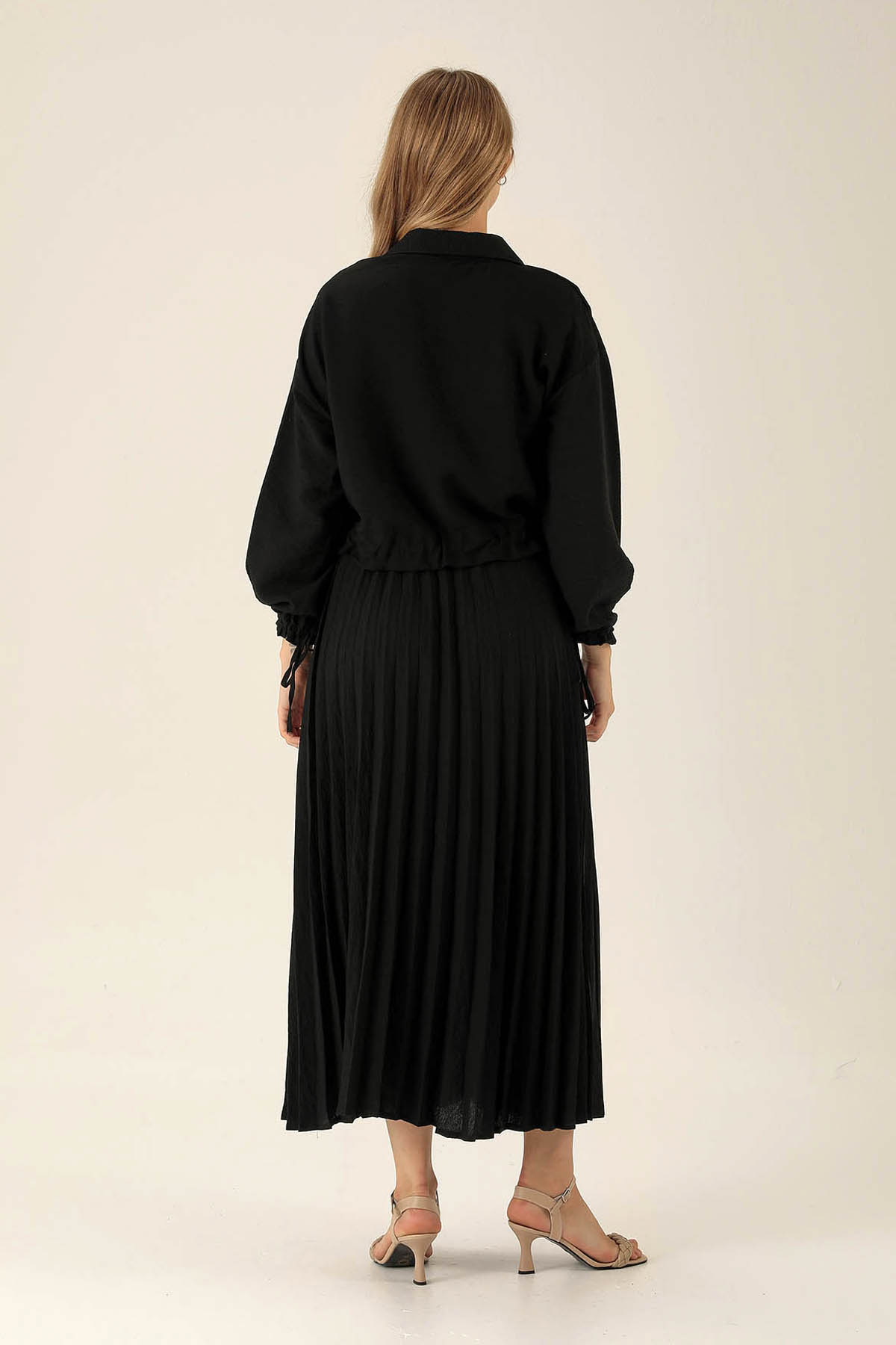 Bayan Gömlek Etek Takım - 2151 Siyah - 5