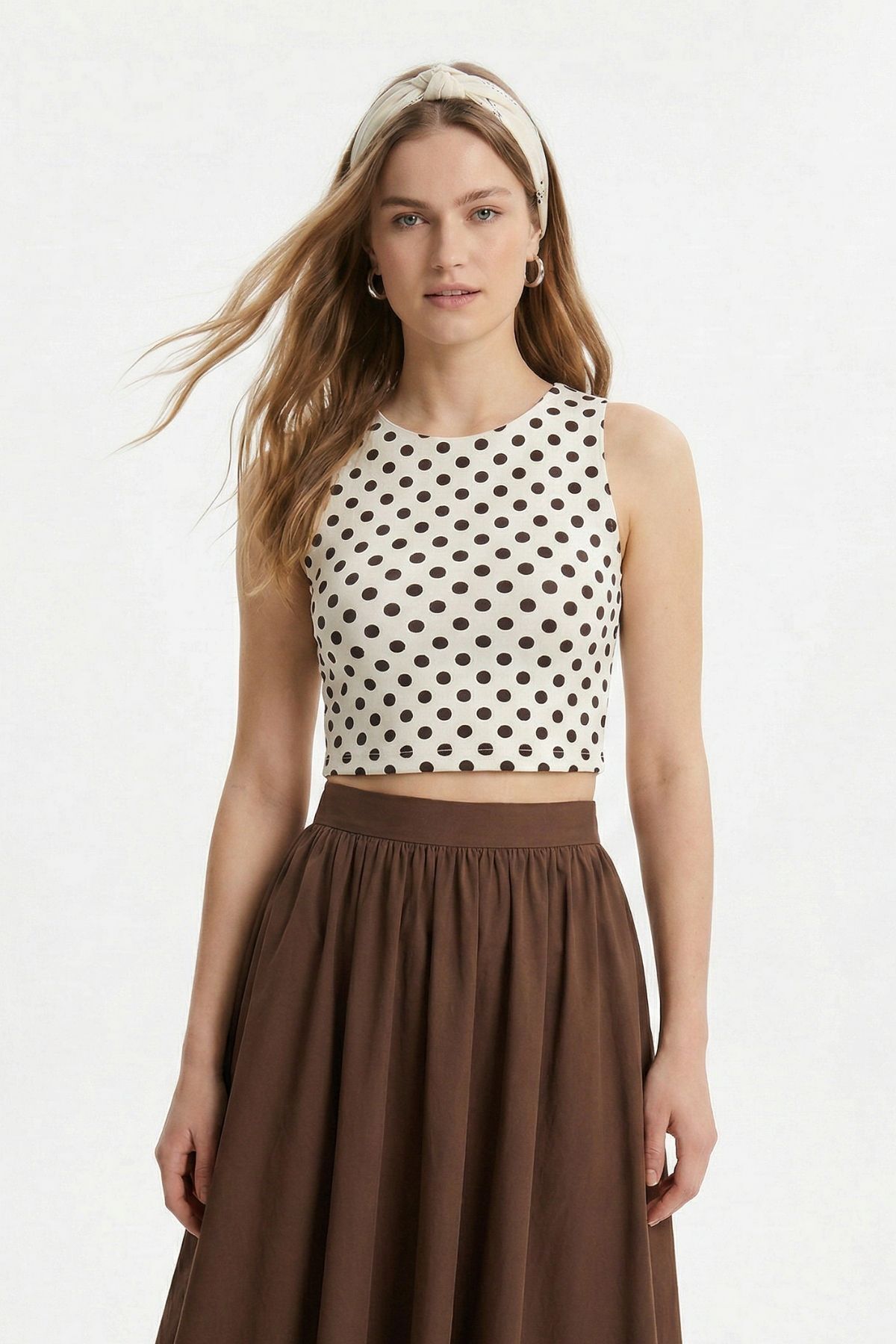 Bej Bisiklet Yaka Puantiyeli 6010 - RAYS