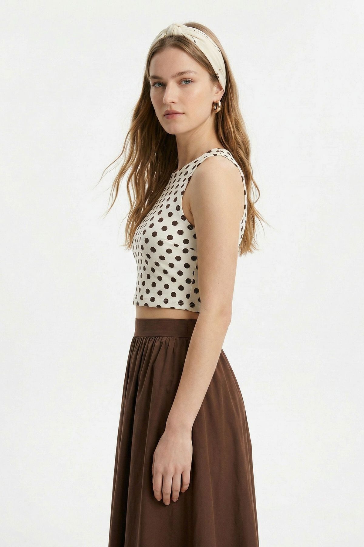 Bej Bisiklet Yaka Puantiyeli 6010 - RAYS