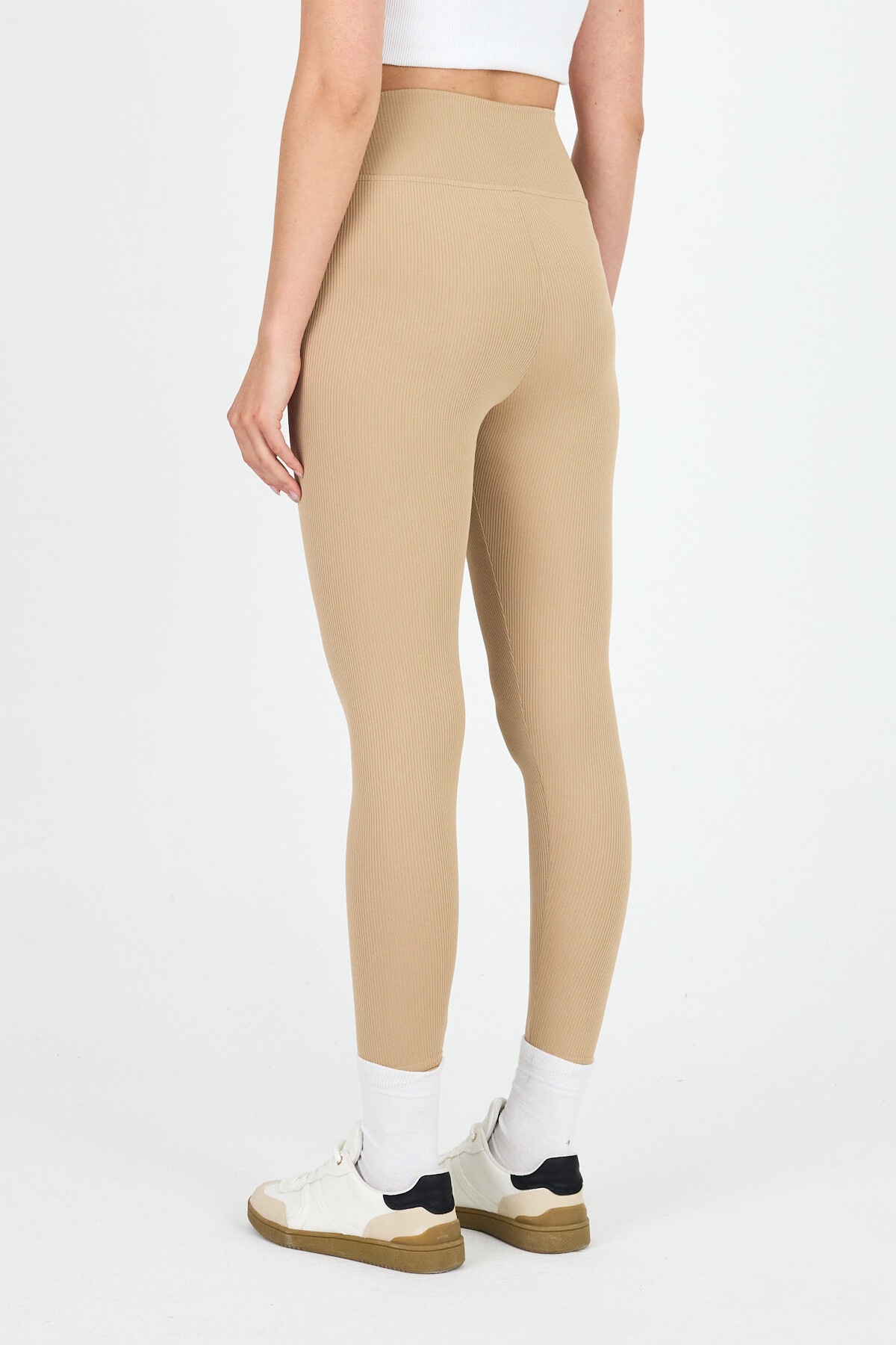 Bej Fitilli Yüksek Bel Tayt 2004 - 5