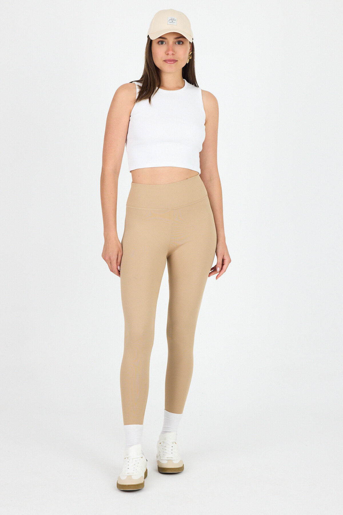 Bej Fitilli Yüksek Bel Tayt 2004 - 7