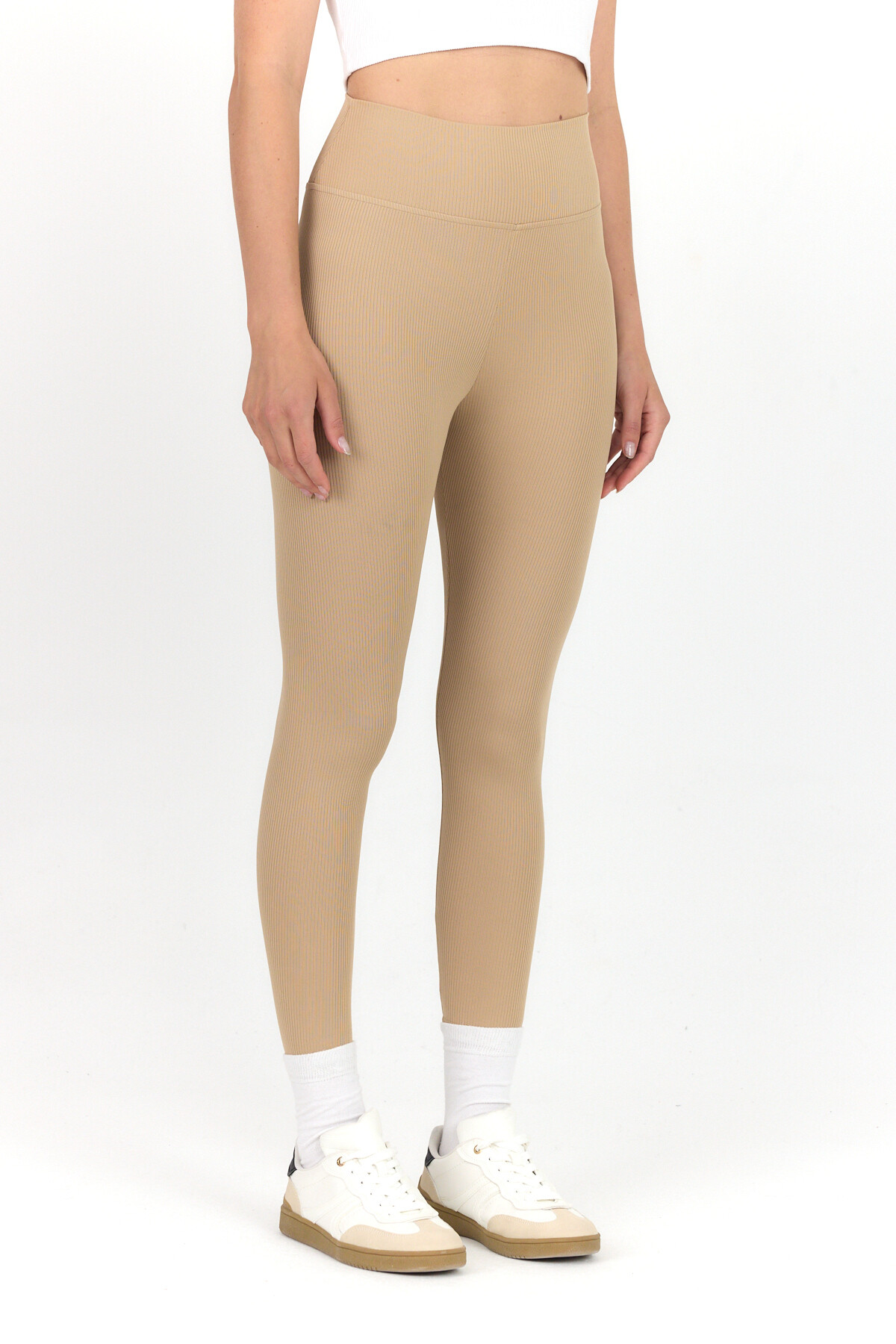 Bej Fitilli Yüksek Bel Tayt 2004 - RAYS