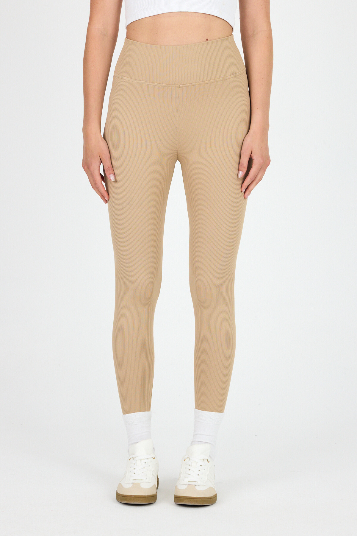 Bej Fitilli Yüksek Bel Tayt 2004 - 6