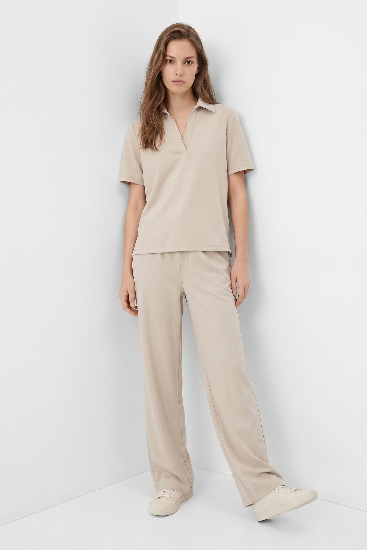 Polo Yaka Pantolon Takım 8440A Bej - RAYS