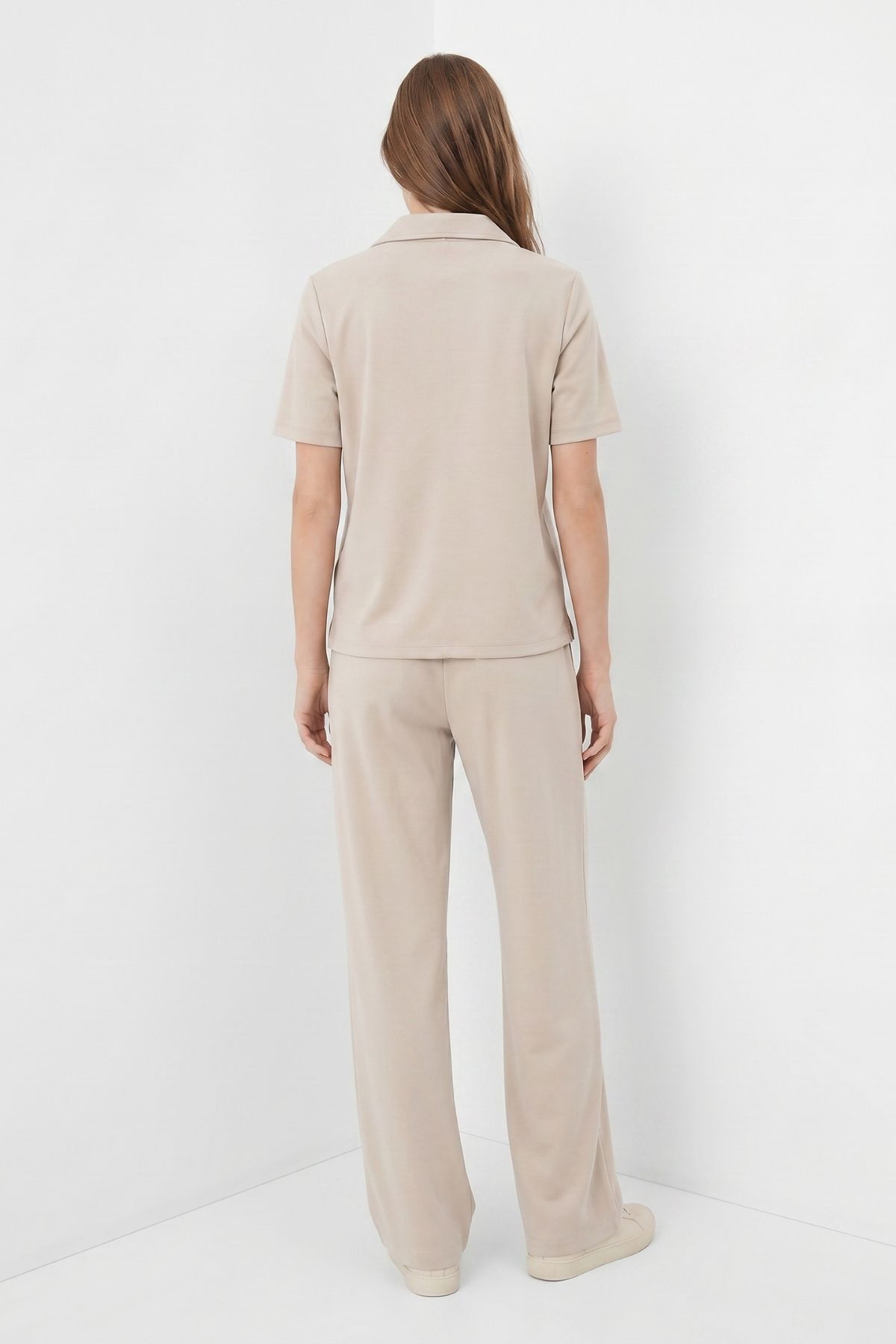 Polo Yaka Pantolon Takım 8440A Bej - RAYS