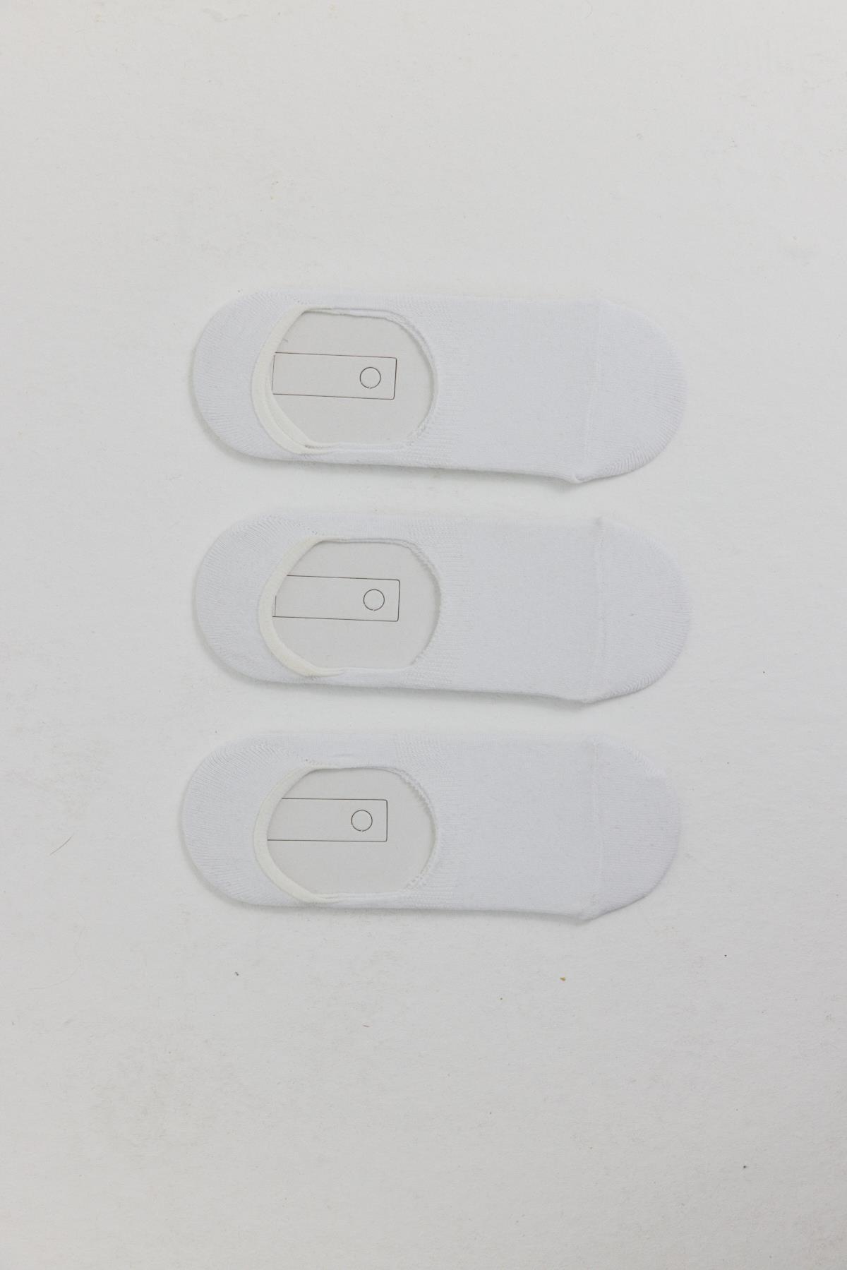 Beyaz 3'lü Babet Çorap 1020 - RAYS