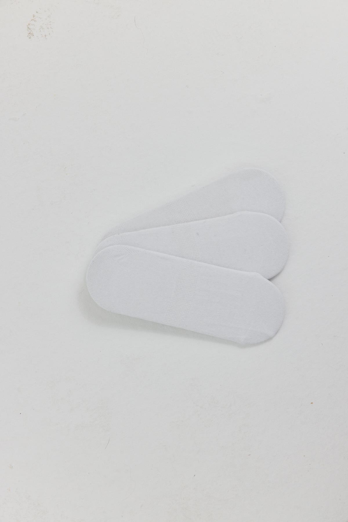 Beyaz 3'lü Babet Çorap 1020 - 1