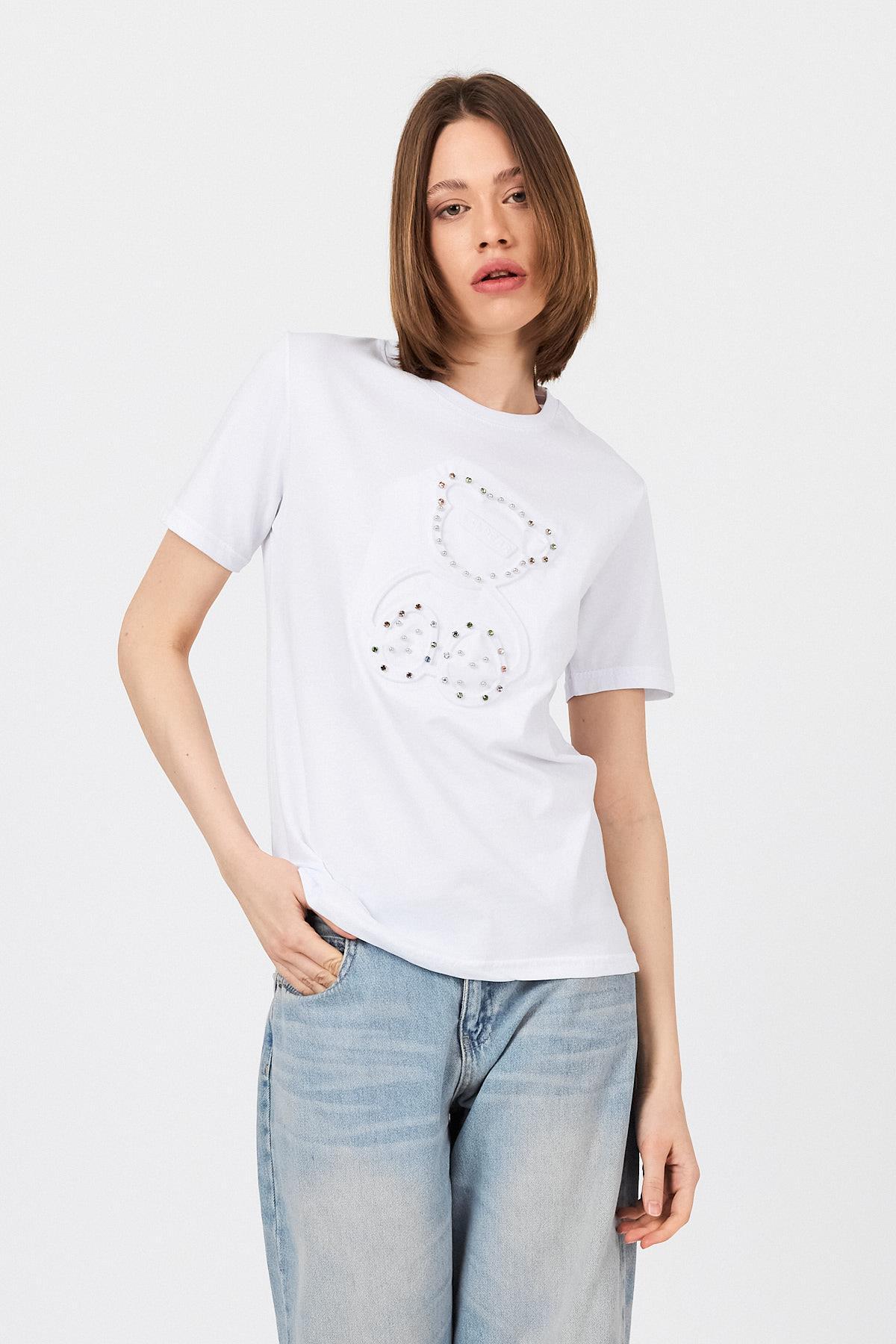 Beyaz Ayı Kabartmalı Tişört 25226 