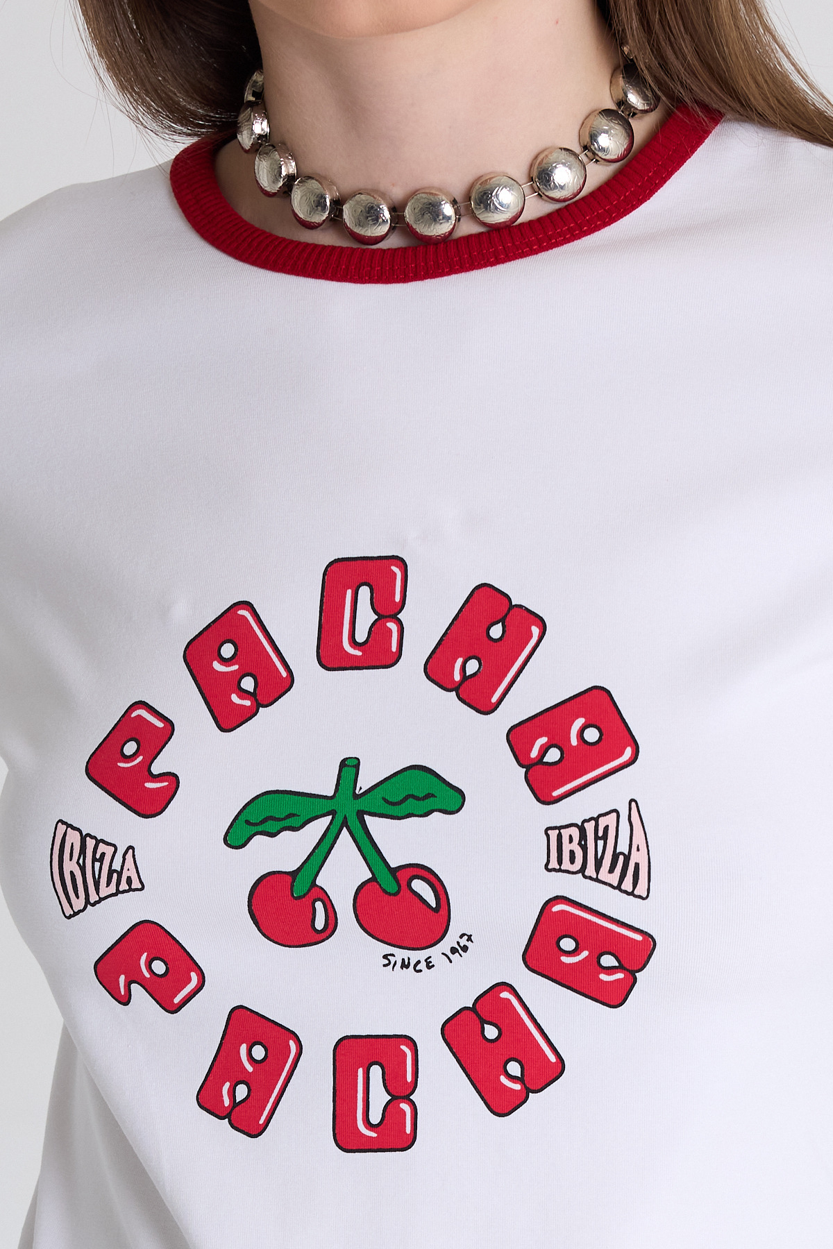 Beyaz Baskılı Relaxed Fit Tişört 6706 - 4