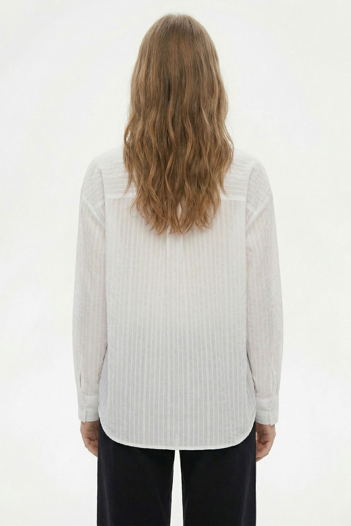 Beyaz Çizgi Detay Gömlek 7517 - RAYS