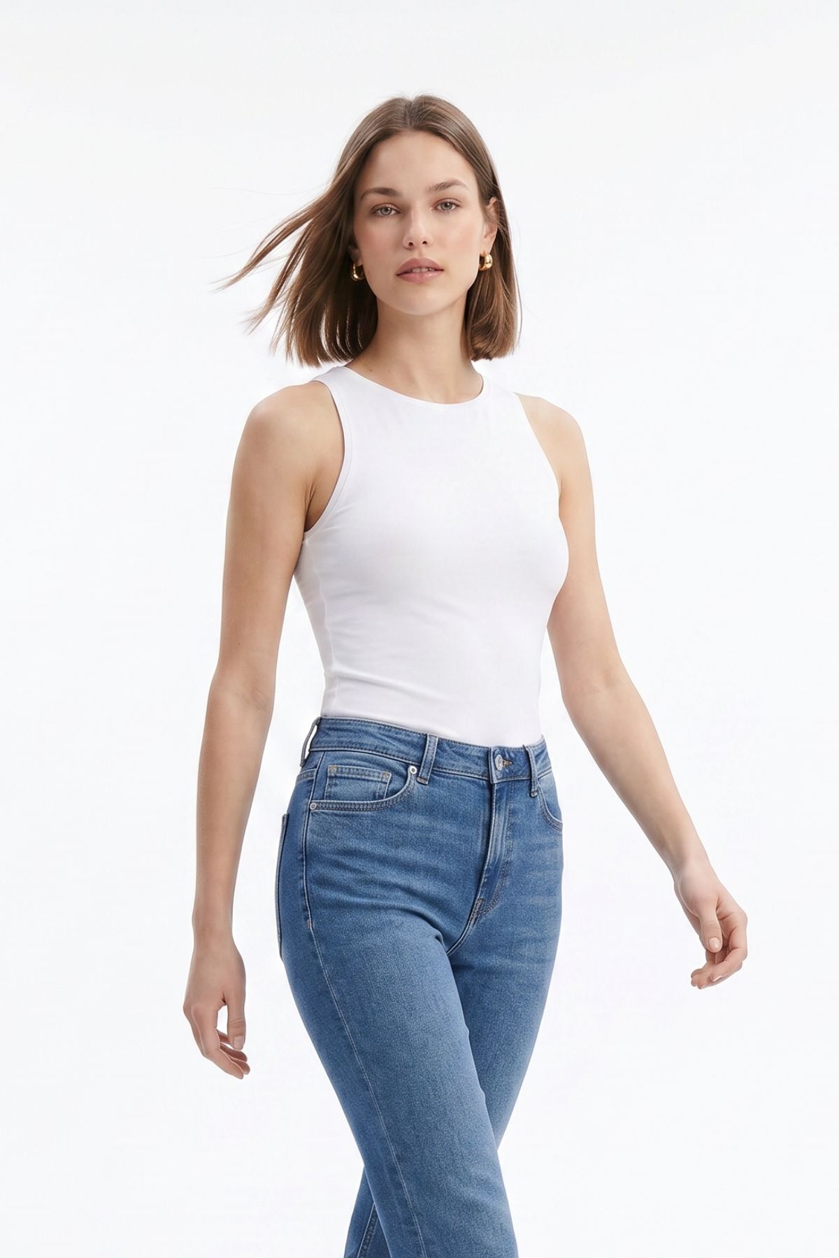 Beyaz Halter Yaka Atlet 512 - RAYS