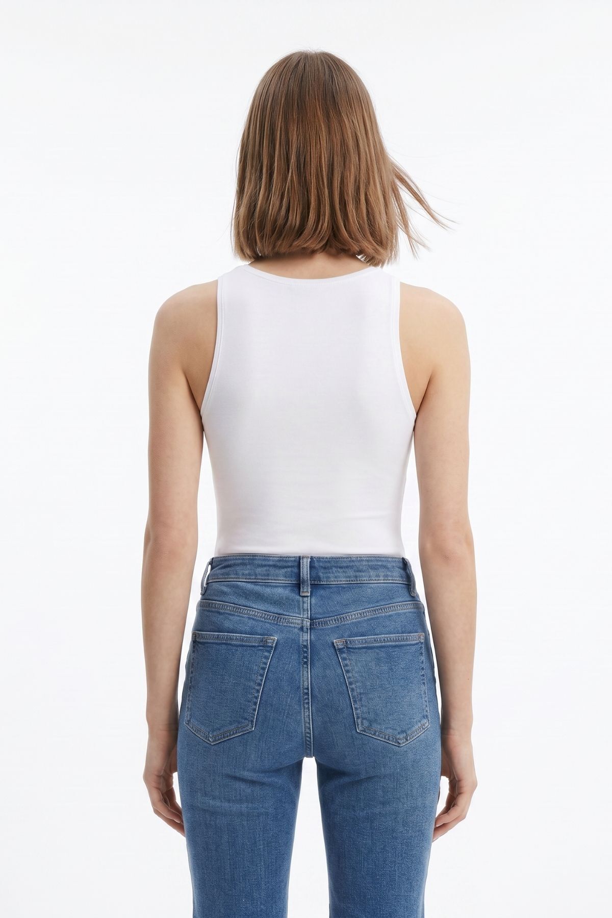 Beyaz Halter Yaka Atlet 512 - RAYS