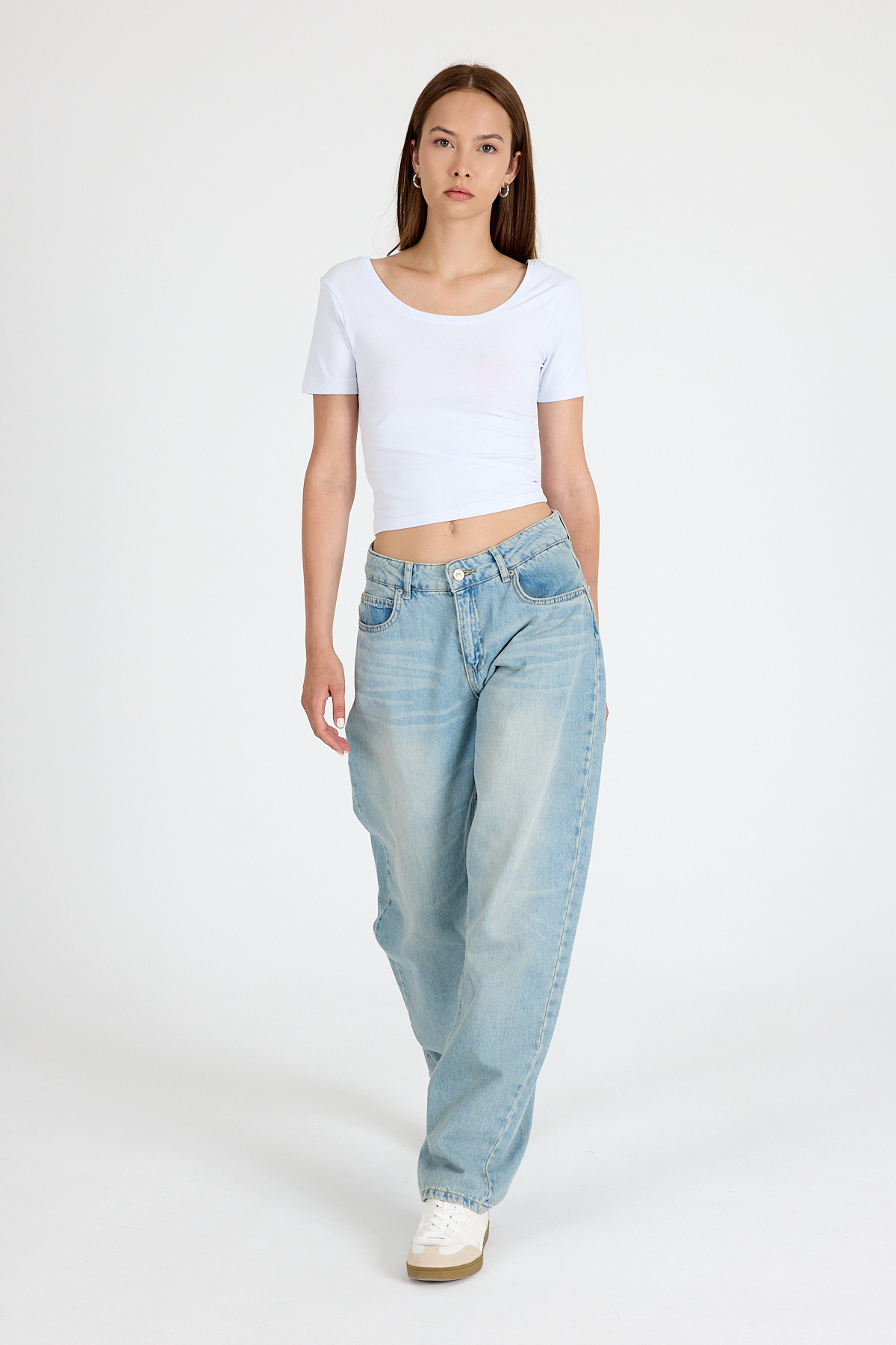 Beyaz Kare Yaka Örme Body 9202M - RAYS